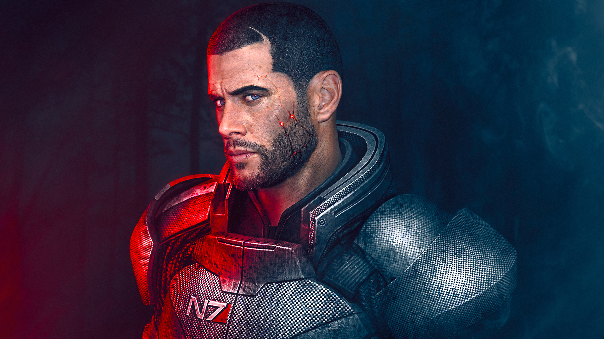 Rebel - Mass Effect Trilogy Shepard Wallpapers 4K - My, Mass effect, Supernatural, Shepard, Jensen Ackles, Desktop wallpaper, Photomanipulation, March 8 - International Women's Day, 4K resolution