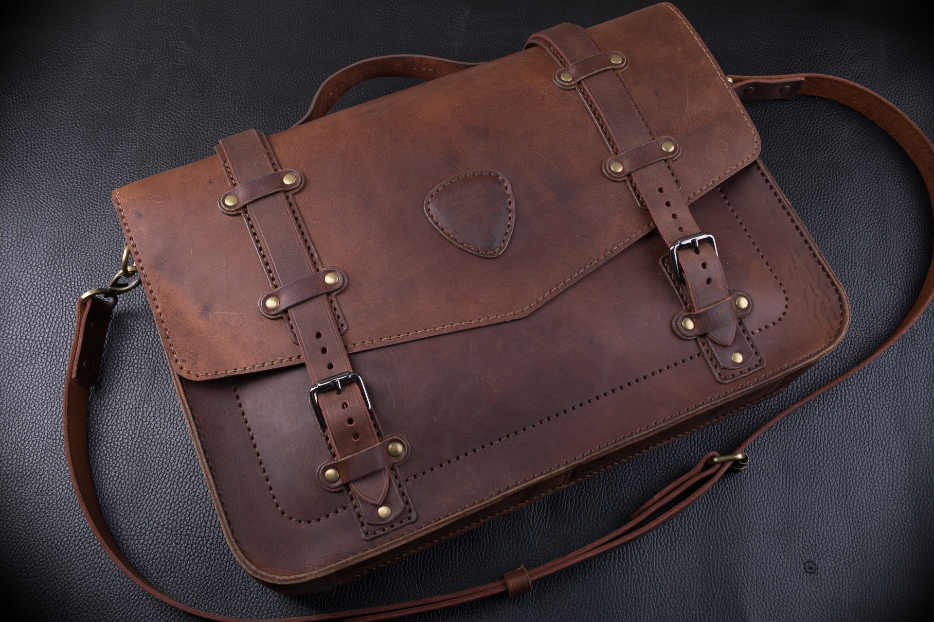 Laptop briefcase - My, Leather, Briefcase, Longpost