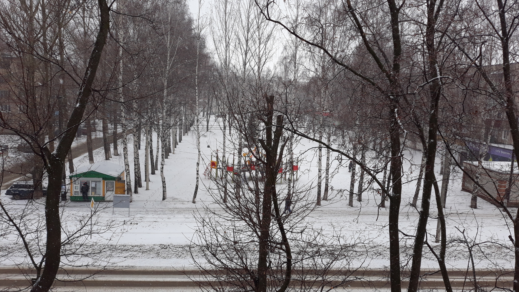 March 10, 2019 vs March 10, 2020 - My, The photo, View from the window, Weather, Michurinsk, Snow, March