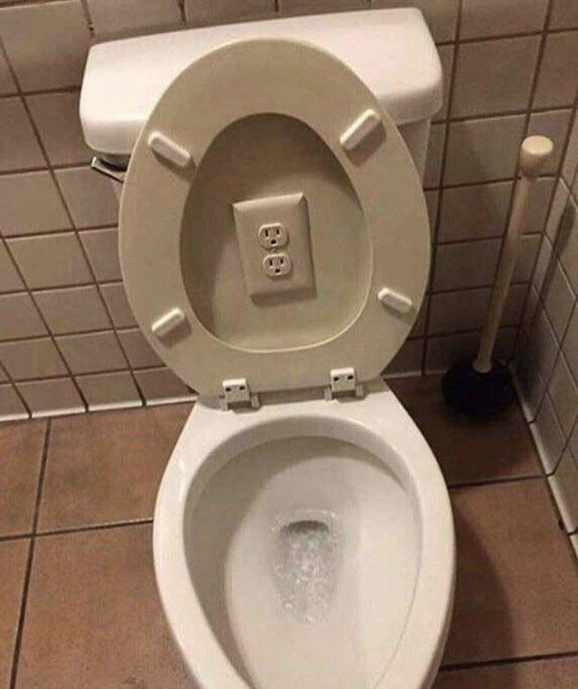 One question: Why? - Toilet, Power socket