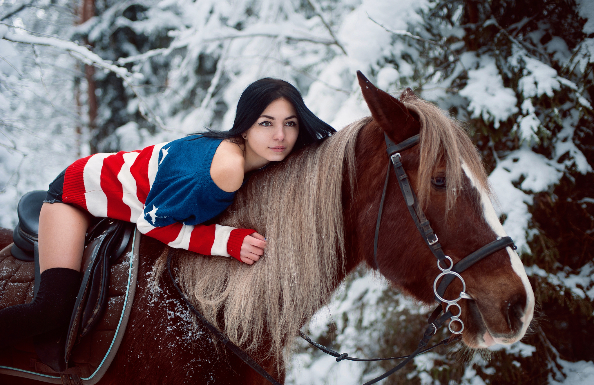 Horse photo walks - My, PHOTOSESSION, Horses, Nature, Winter, Girls, Longpost