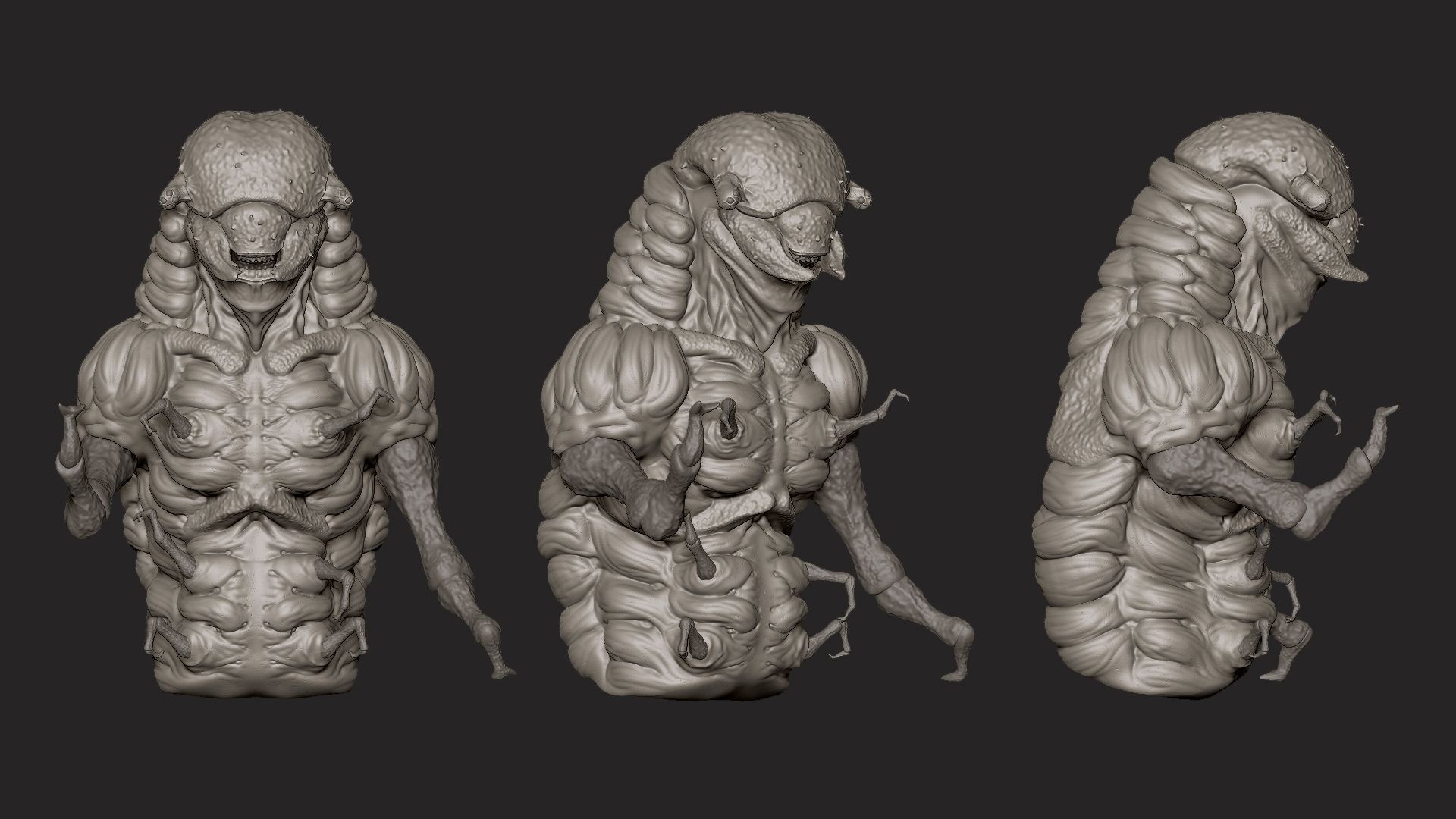 Creature pack №1 - My, Zbrush, Creatures, Longpost