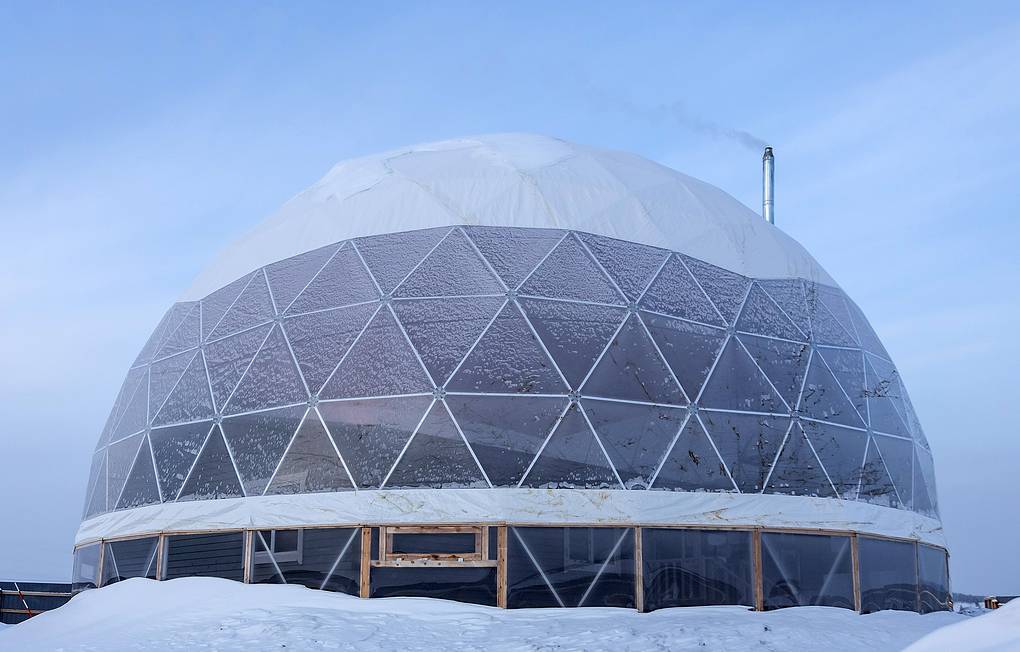 Experiment: is it possible to stay warm under a dome if it’s minus 50 degrees around? - My, Yakutia, Experiment, freezing, Building, Home construction, Energy saving, Longpost