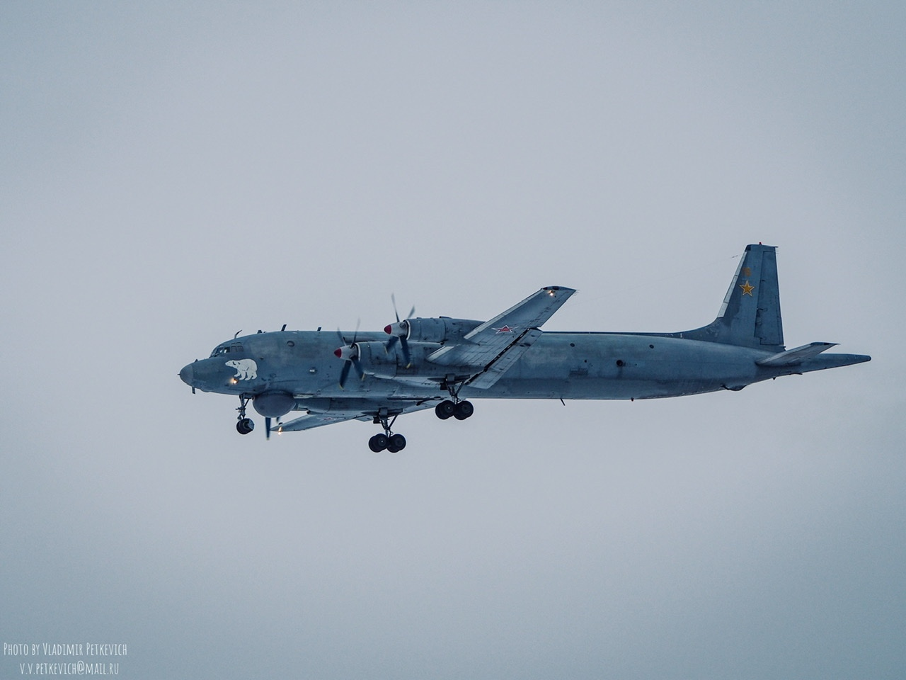 Landing of the Il-38 MA of the Russian Navy at the Severomorsk airfield - Airplane, Aviation, Navy, Northern Fleet, Severomorsk, The photo, IL-38, Longpost