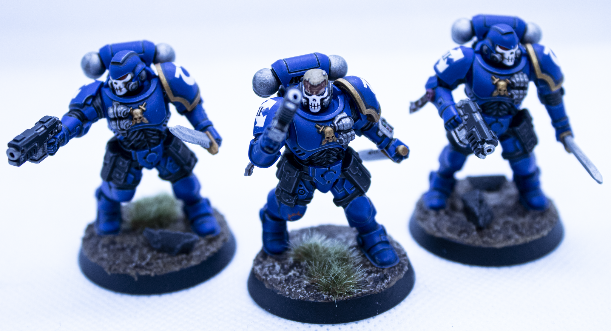 Reivers Primaris Ultramarines - My, Warhammer 40k, Ultramarines, Painting miniatures, Miniature, Board games, Acrylic, Space Marine, Hobby, Longpost