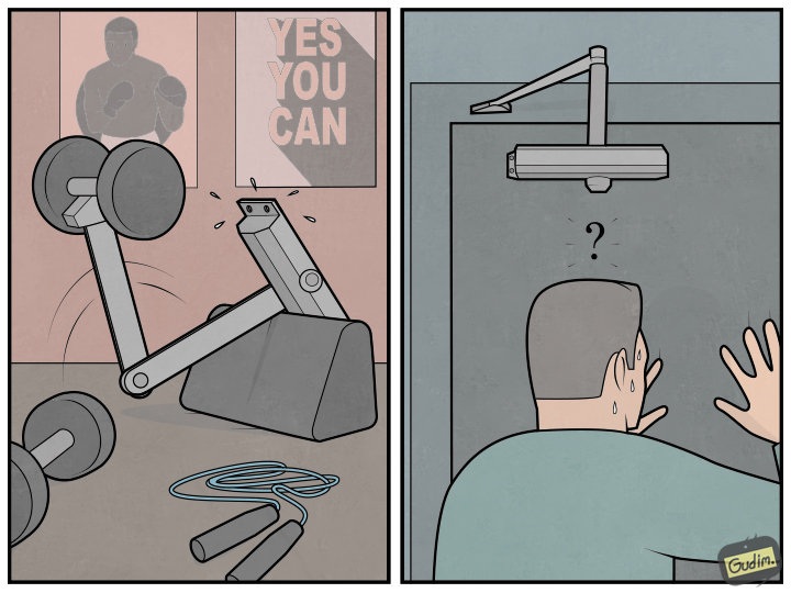 You can! - My, Gudim, Comics, Motivation, Door