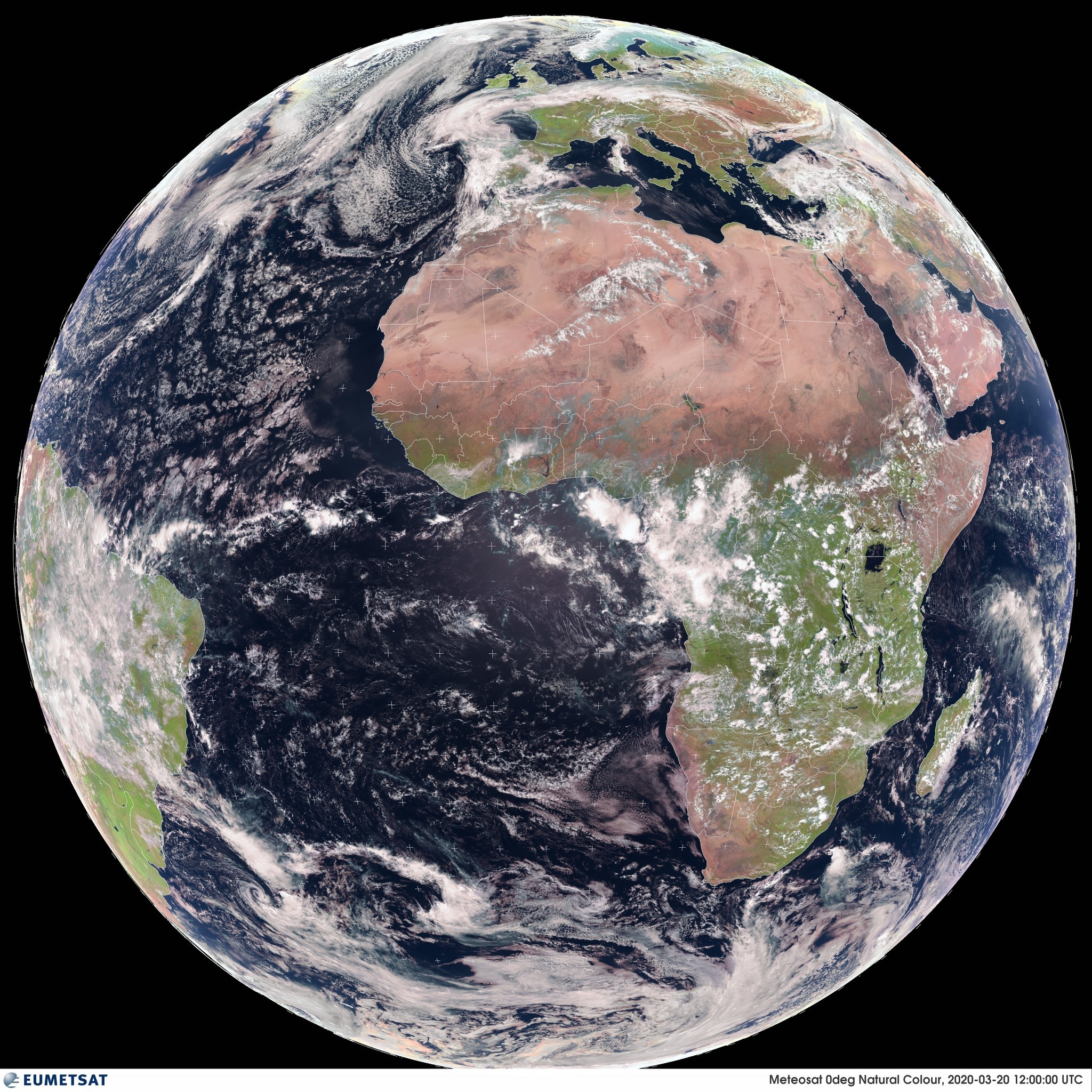 View of the Earth from four geostationary satellites March 20, 2020 - Space, Himawari-8, Electro-l, Goes-16, Longpost, The photo, Pictures from space, Land