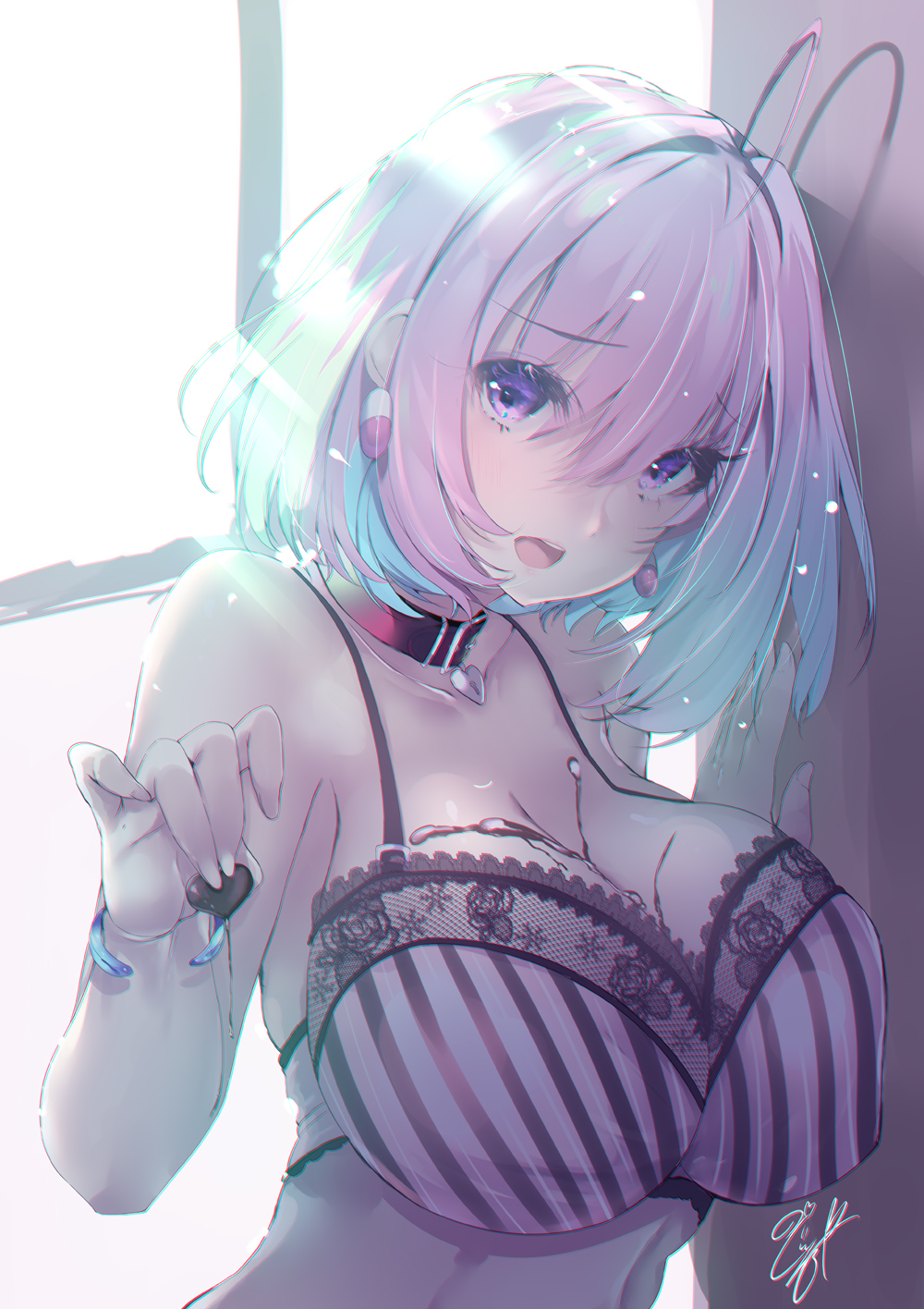 Riamu - NSFW, Anime art, Anime, Idolmaster Cinderella Girls, Yumemi Riamu, Breast, Bra