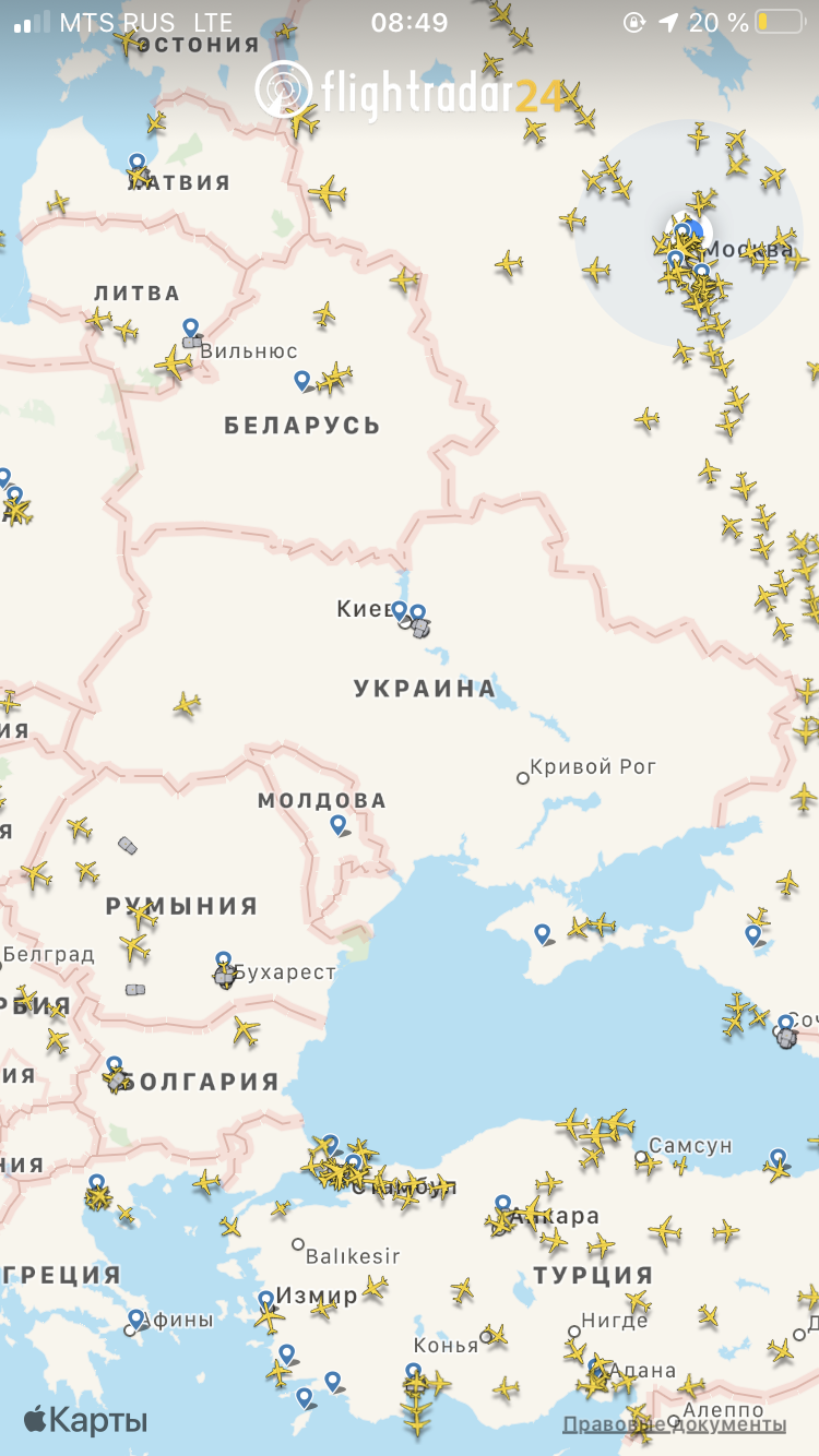 FlightRadar24; наглядное отображение авиасообщений в мире - Моё, Flightradar24, Самолет, Авиация, Небо, Сравнение, Коронавирус, Длиннопост