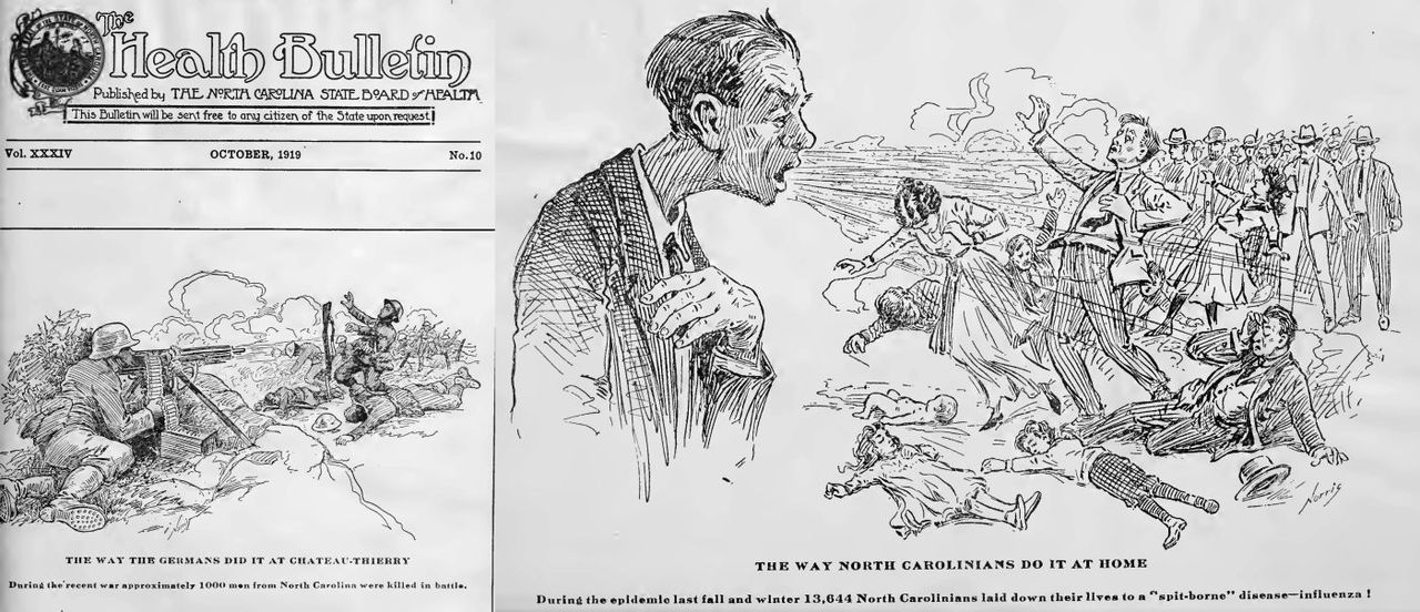 Relevant. 100-year-old newspaper cartoons about the Spanish flu - Story, Caricature, Spaniard, Epidemic, Longpost