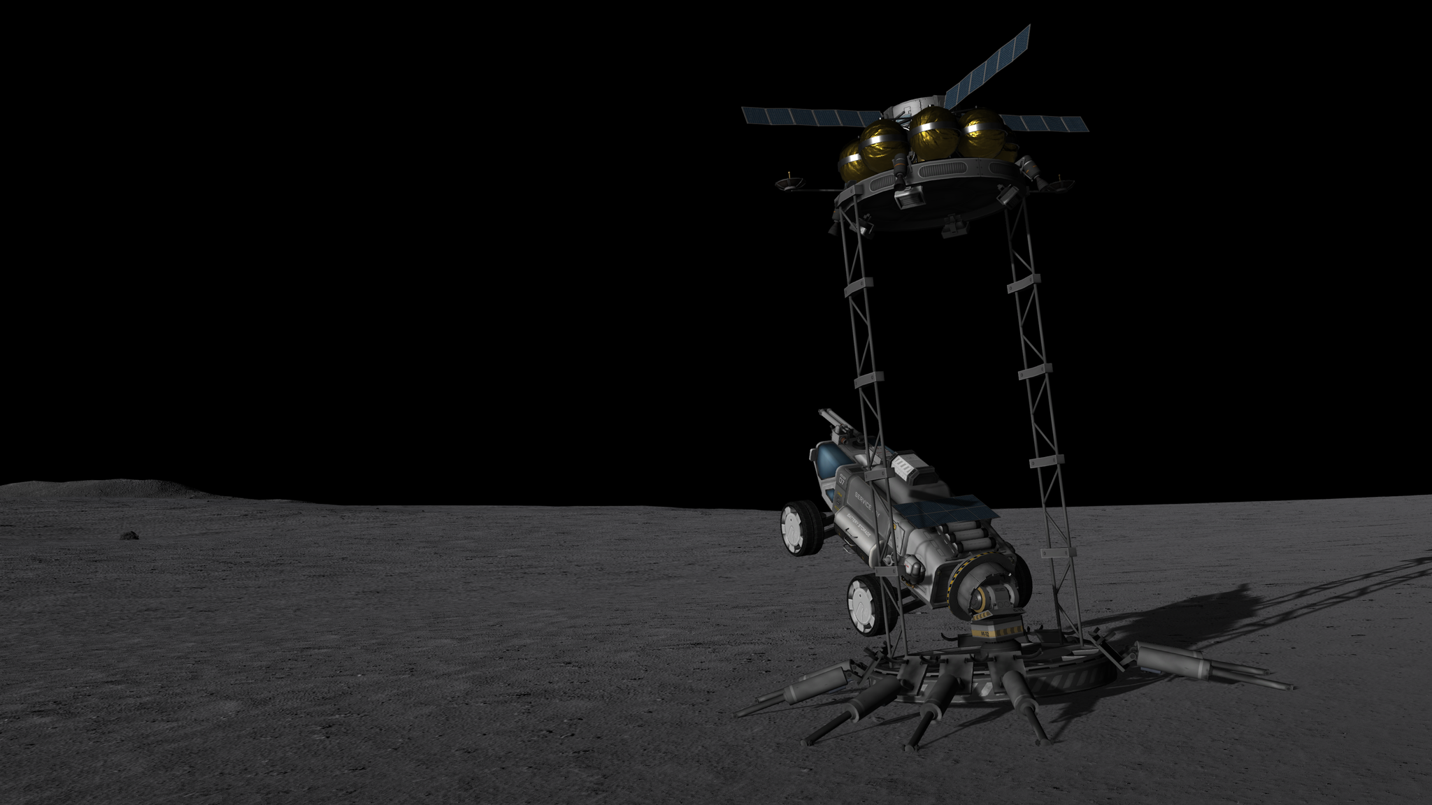 Kerbal Space Program, JNSQ career: first rover walk on Moon - My, Kerbal space program, Games, Space, Longpost