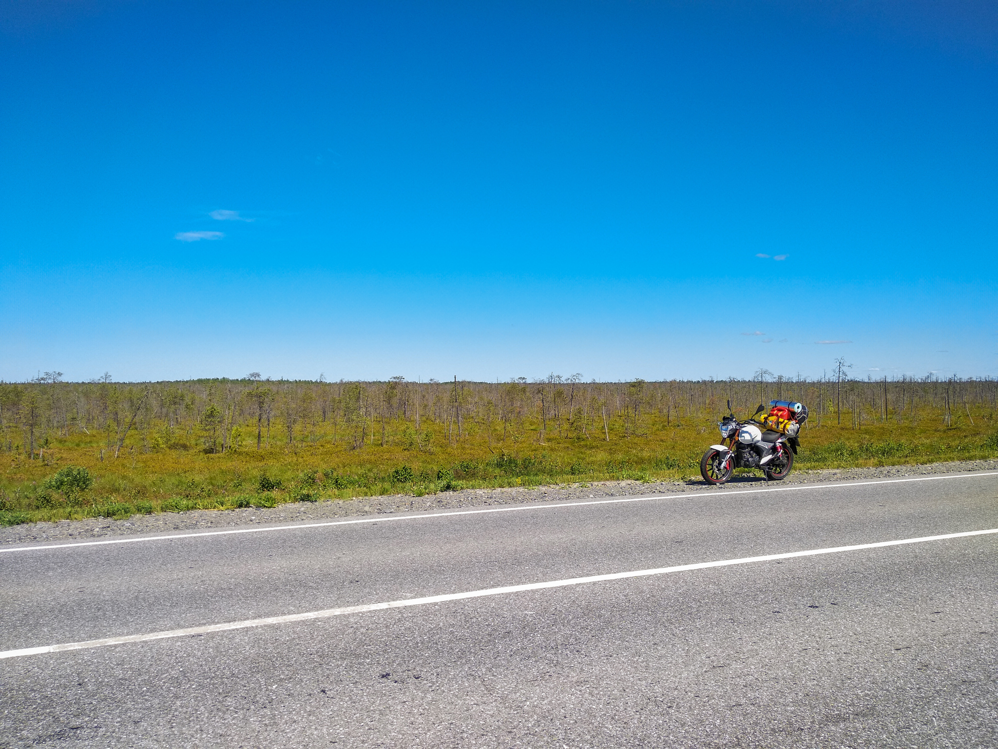 Somewhere after Khanty-Mansiysk - My, Moto, Nature, Travel across Russia