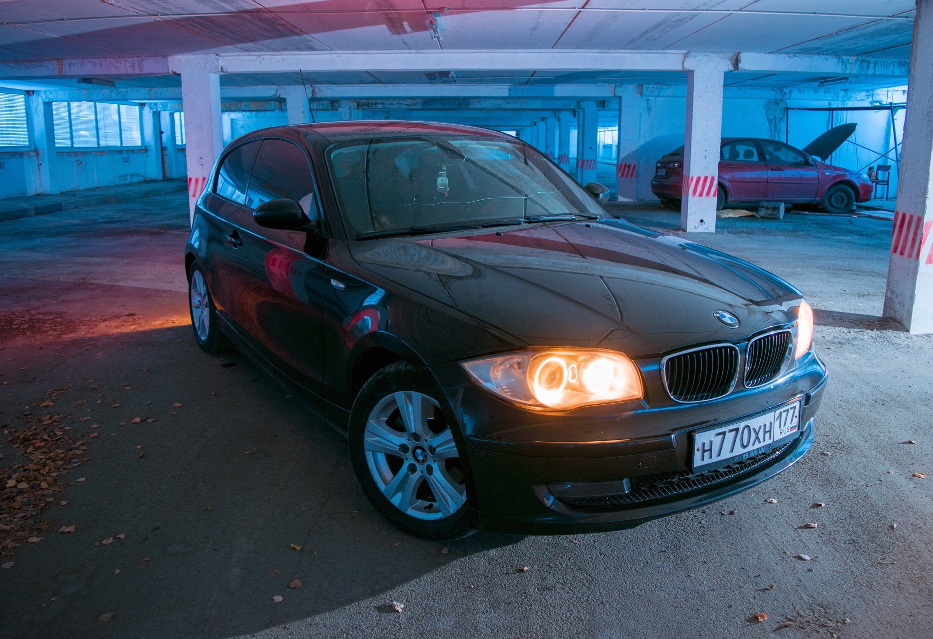 Photo shoot with BMW - My, Longpost, The photo, Beginning photographer, Auto, Night, Parking, Road