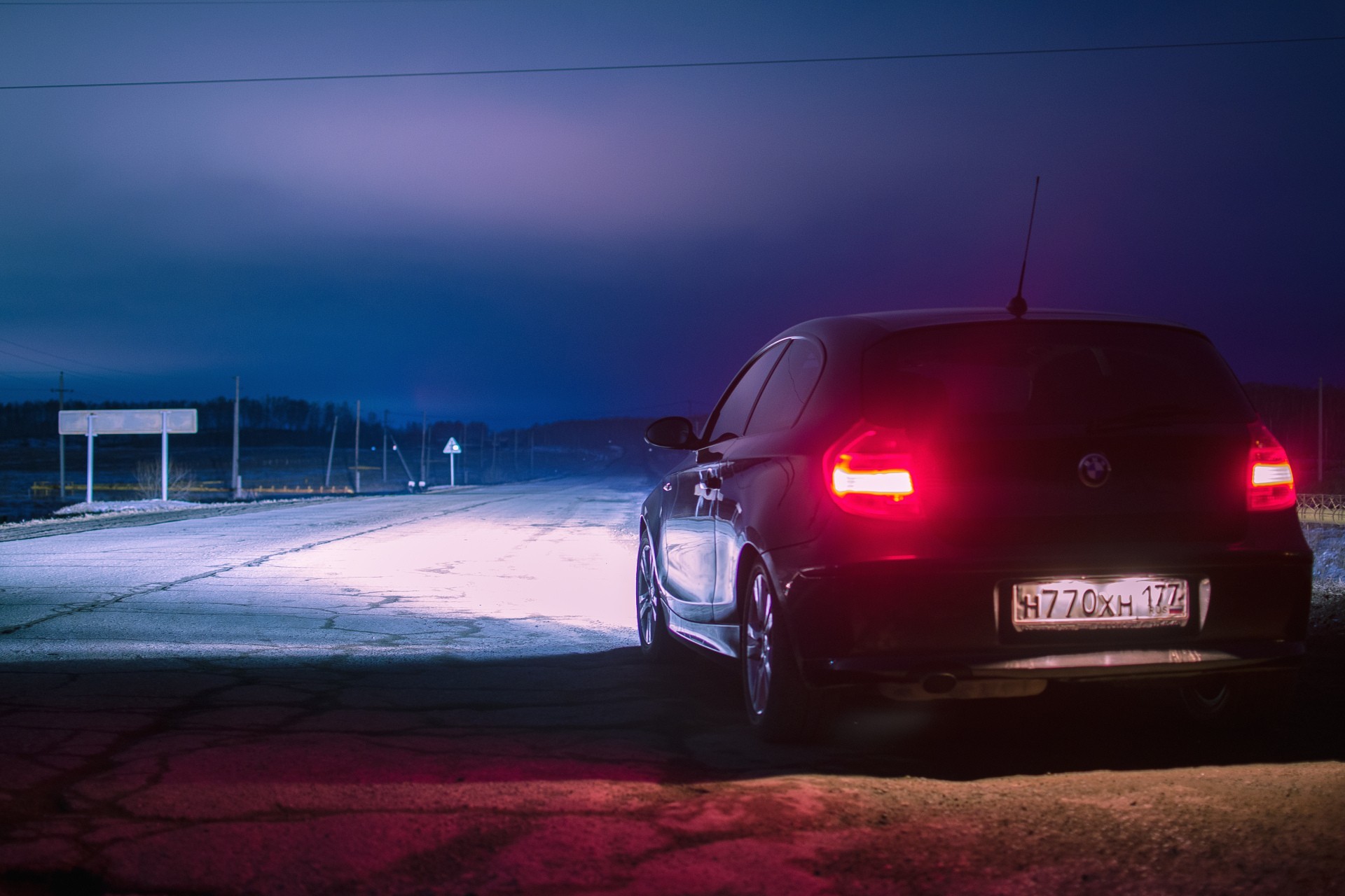 Photo shoot with BMW - My, Longpost, The photo, Beginning photographer, Auto, Night, Parking, Road