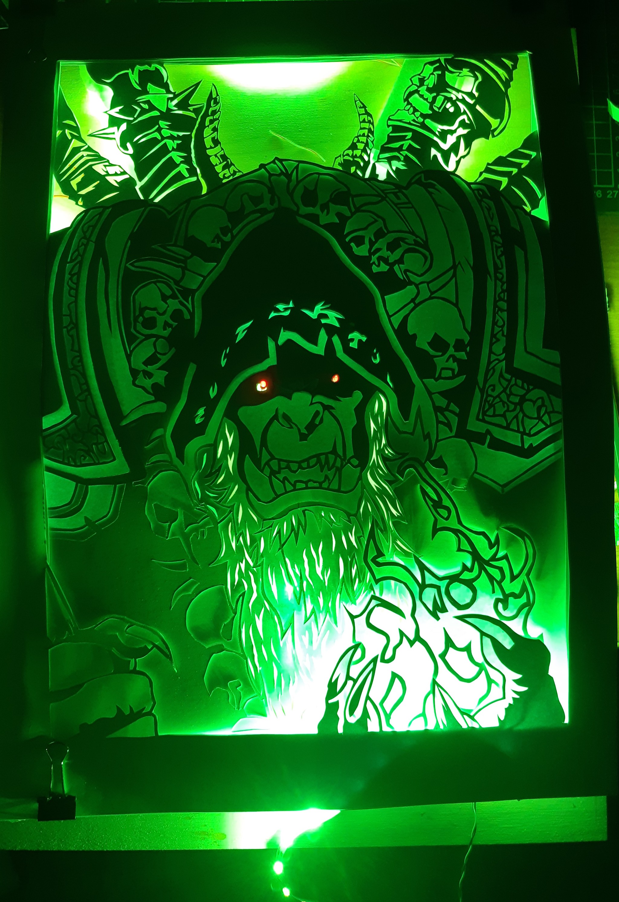 Gul'dan - My, Wow, World of warcraft, Lightbox, Guldan, Needlework, With your own hands, Needlework with process, Rukozhop, Longpost