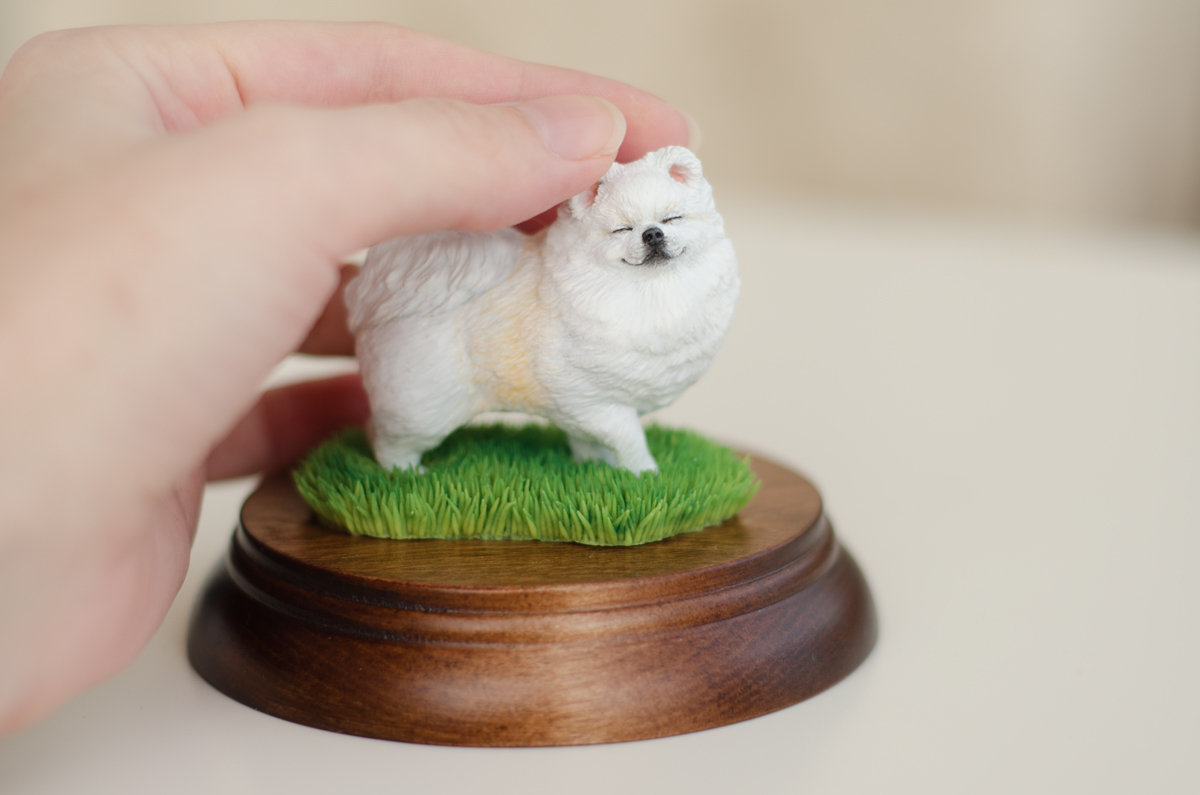 Spitz mix - My, Polymer clay, Figurines, Miniature, Dog, Longpost