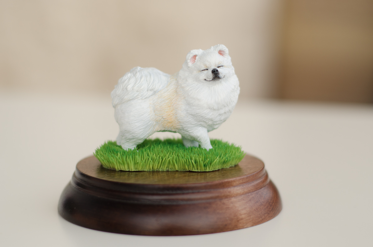 Spitz mix - My, Polymer clay, Figurines, Miniature, Dog, Longpost