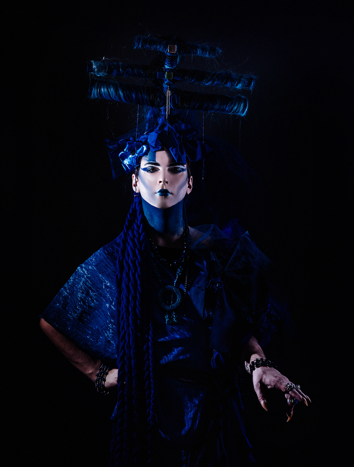 Alazar Maevskiy as BlueOiran - My, Makeup, Russian cosplay, Cosplay, Drag, Creative, Idea, Instagram, Longpost