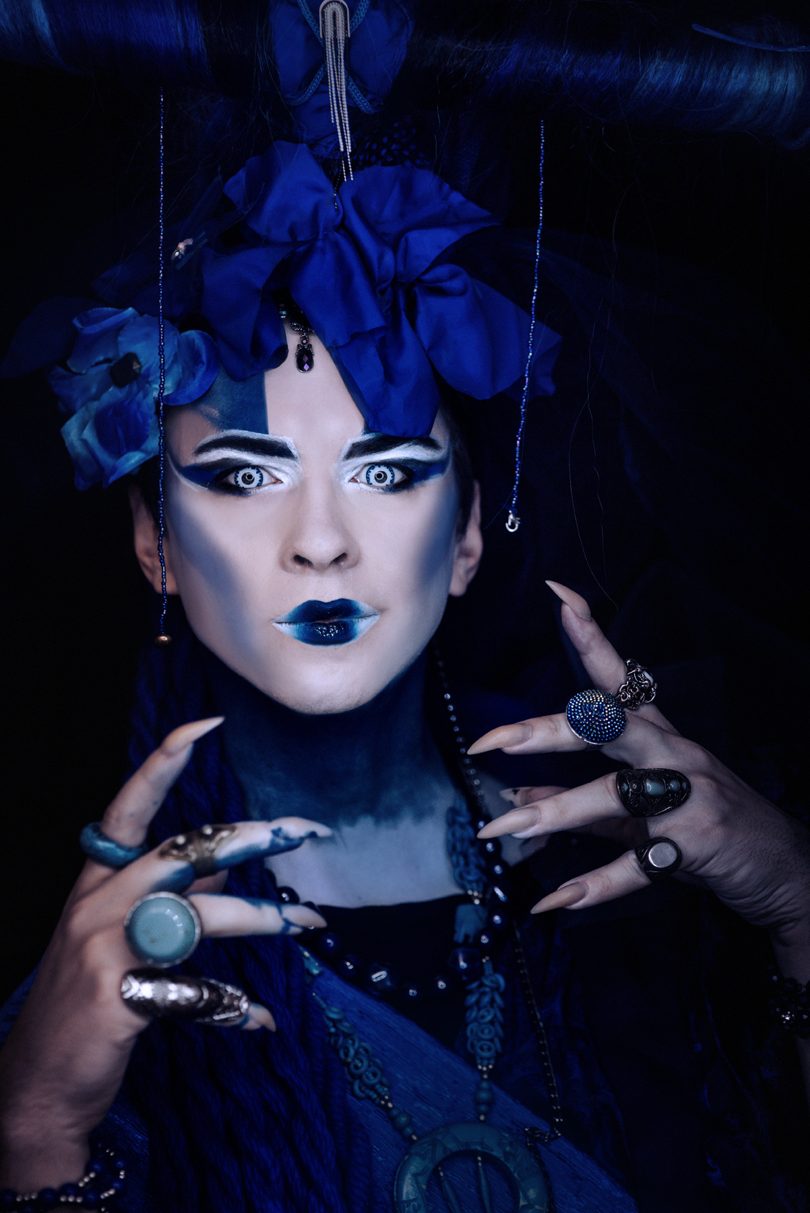 Alazar Maevskiy as BlueOiran - My, Makeup, Russian cosplay, Cosplay, Drag, Creative, Idea, Instagram, Longpost