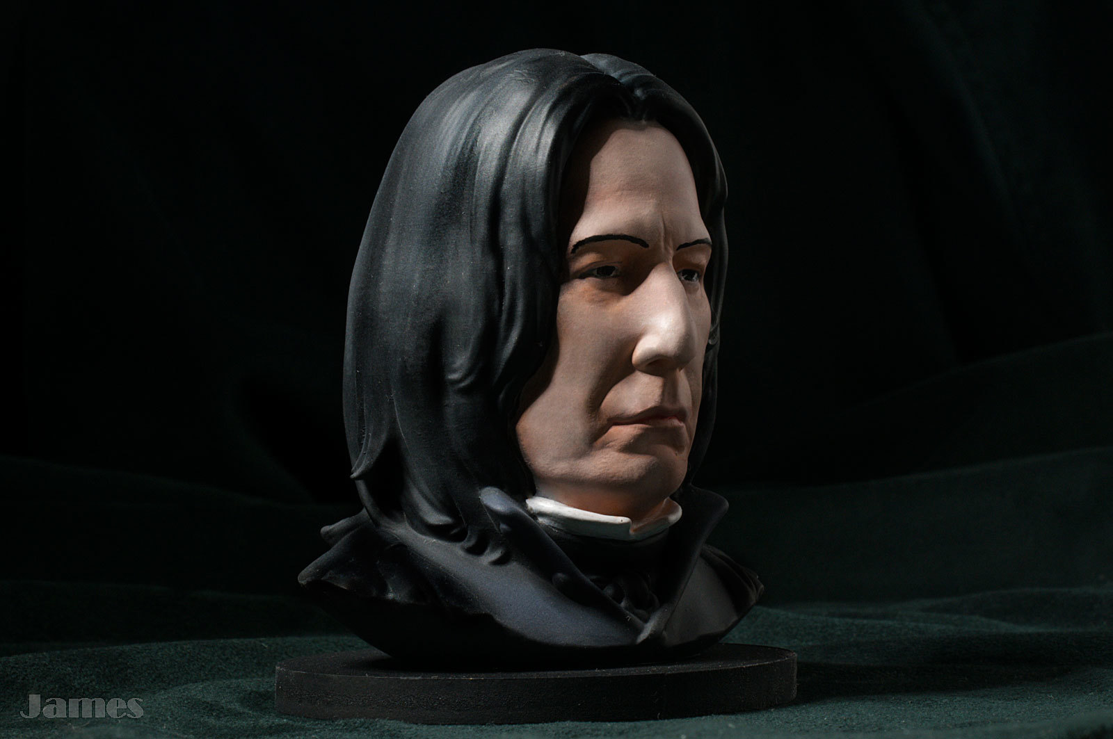 Severus Snape, scale 1/3 - My, Severus Snape, Alan Rickman, Harry Potter, Miniature, Photopolymer printing, 3D печать, Video, Longpost