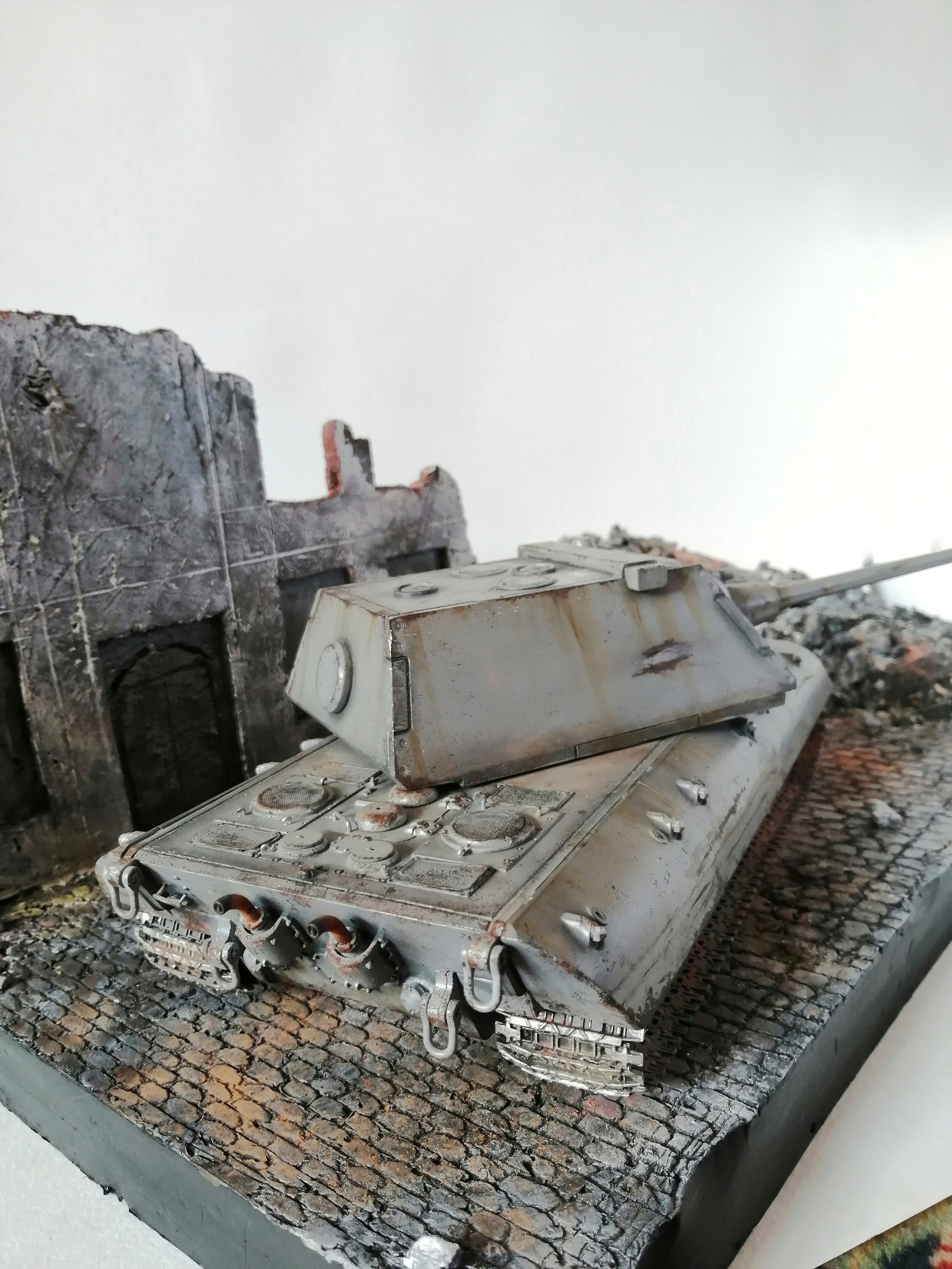 E-100 on a banana - My, Stand modeling, Himmelsdorf, E100, Diorama, Longpost