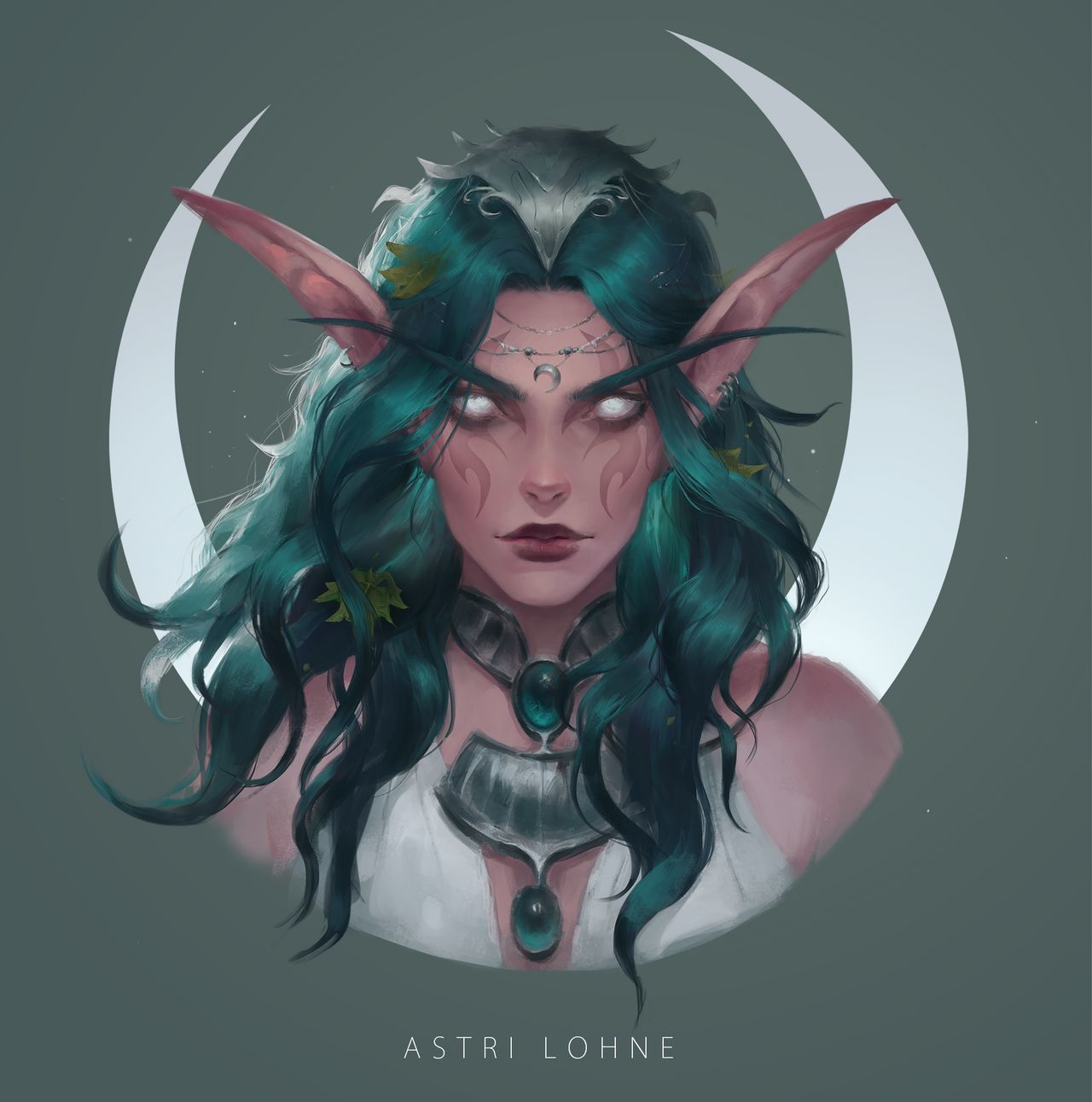 Tyrande Whisperwind - Drawing, World of warcraft, Warcraft, Tyrande Whisperwind, Night elfs, Art