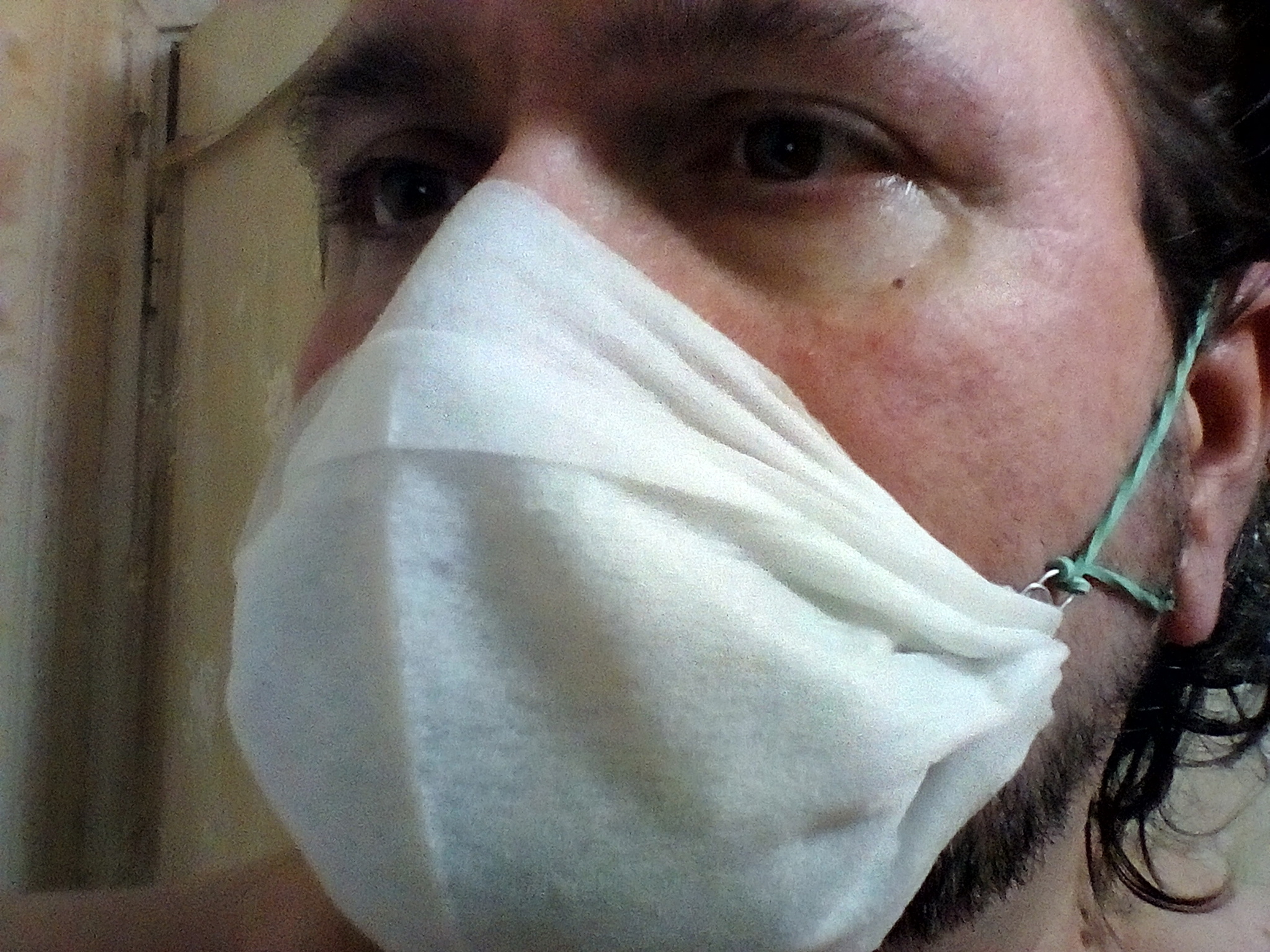 Mask made from scrap materials - My, Coronavirus, Mask, Longpost