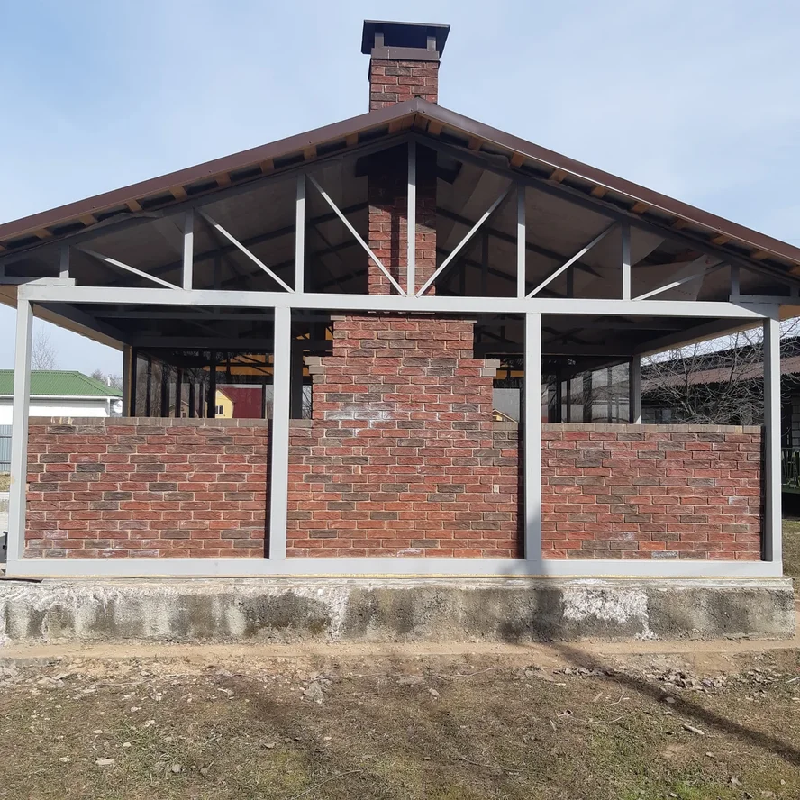 100 years without troubles or with a healthy, tasty lunch - My, B-B-Q, Brazier, Pechnik, Building, Dacha, Grill, Brickwork, Longpost