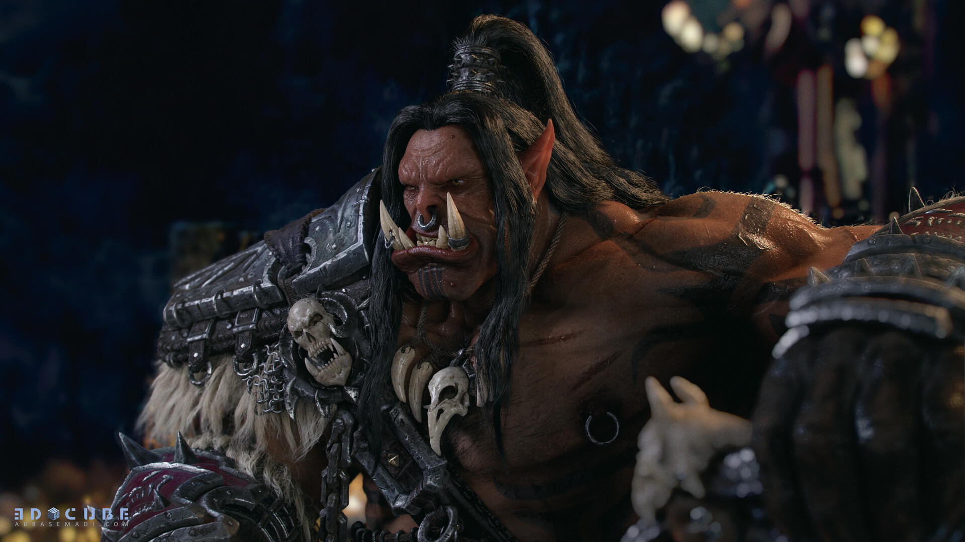 Hellscream - Art, Fan art, Draenor, Grommash Hell's Creek, Orcs, 3D, World of warcraft, Longpost