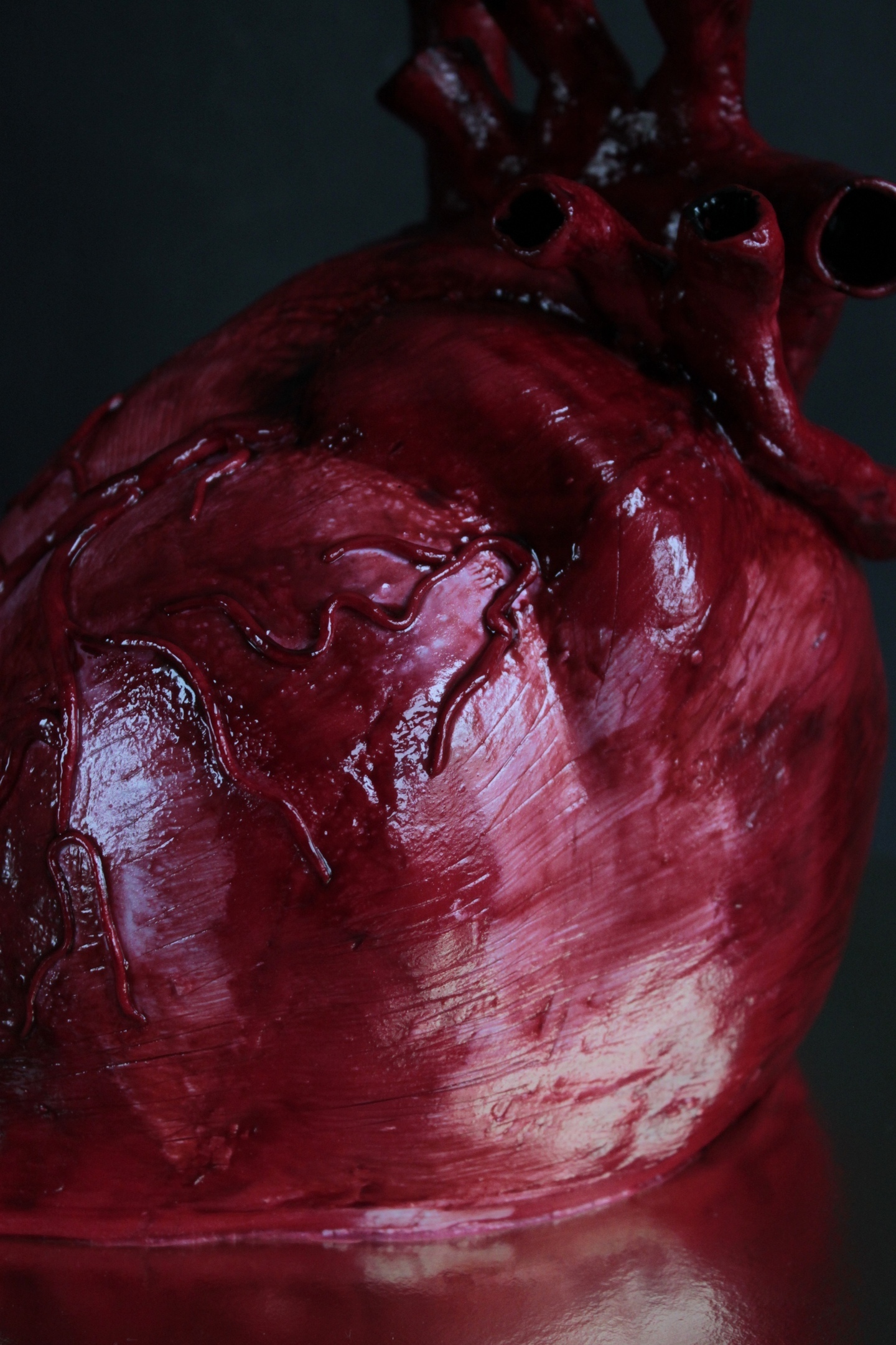 Horror cakes. Heart 3.5 kg - My, Cake, Heart, Anatomy, Horror, Creation, Darkness, Longpost