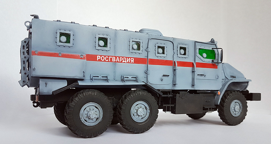 Ural 4320 centuries - My, Modeling, Ural, Auto, Rosgvardia, Armored vehicles, Scale model, Longpost