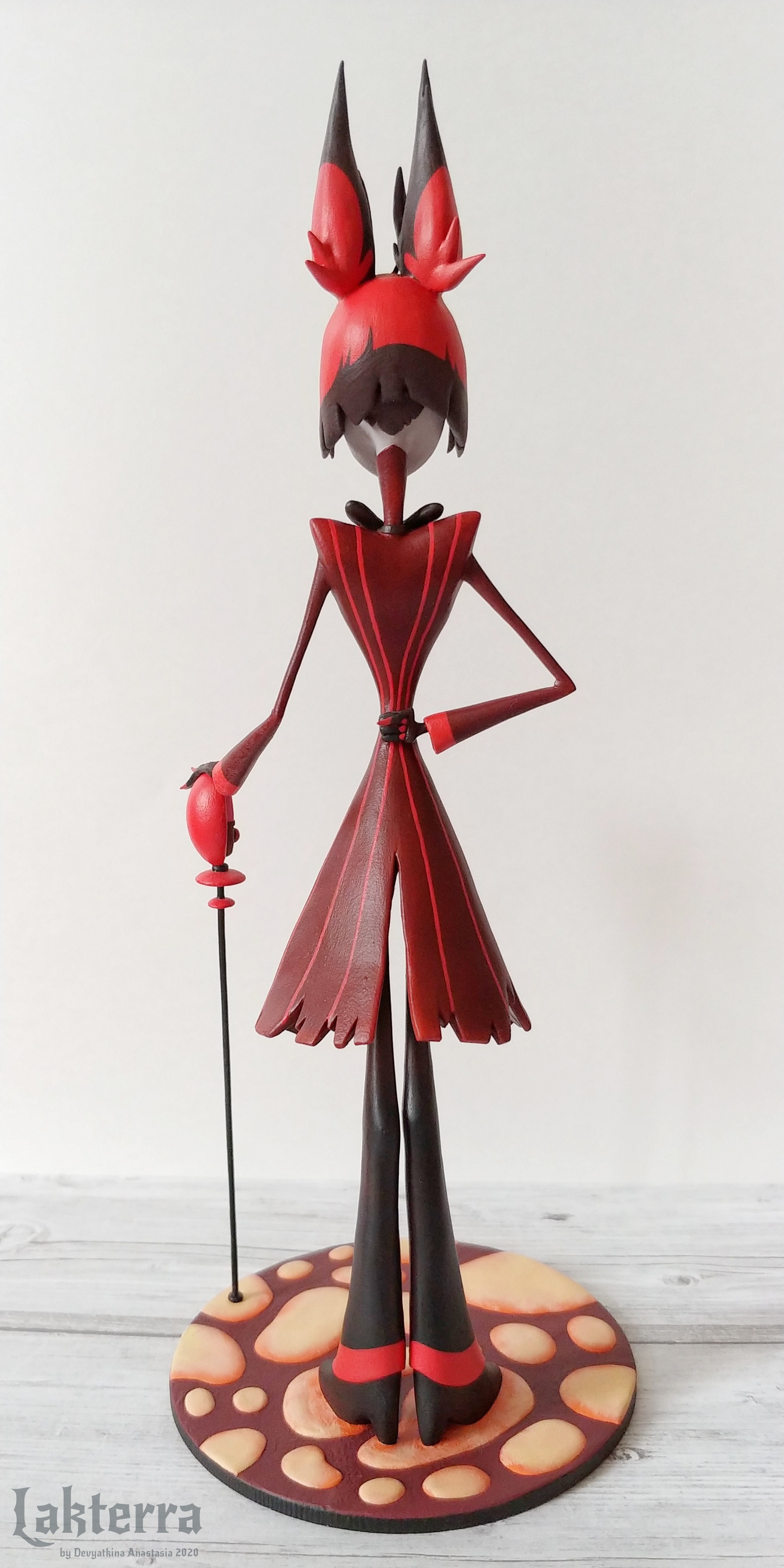 Alastor - My, Longpost, Needlework with process, Velvet plastic, Handmade, Hazbin Hotel, Alastor