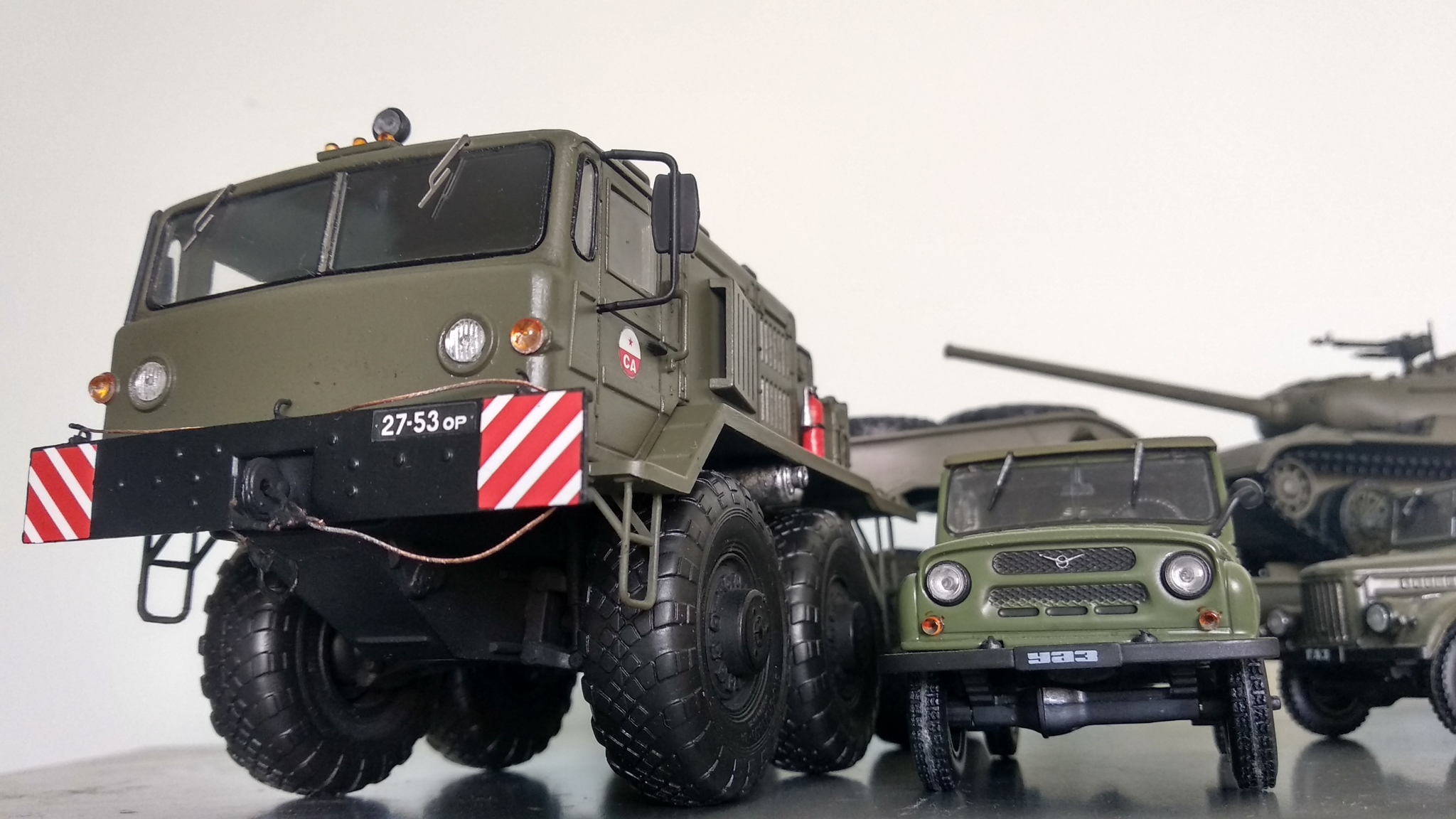 Completed a scale model of MAZ 537 in 1:43 scale - My, Modeling, Stand modeling, Scale model, Military equipment, Armored vehicles, Longpost