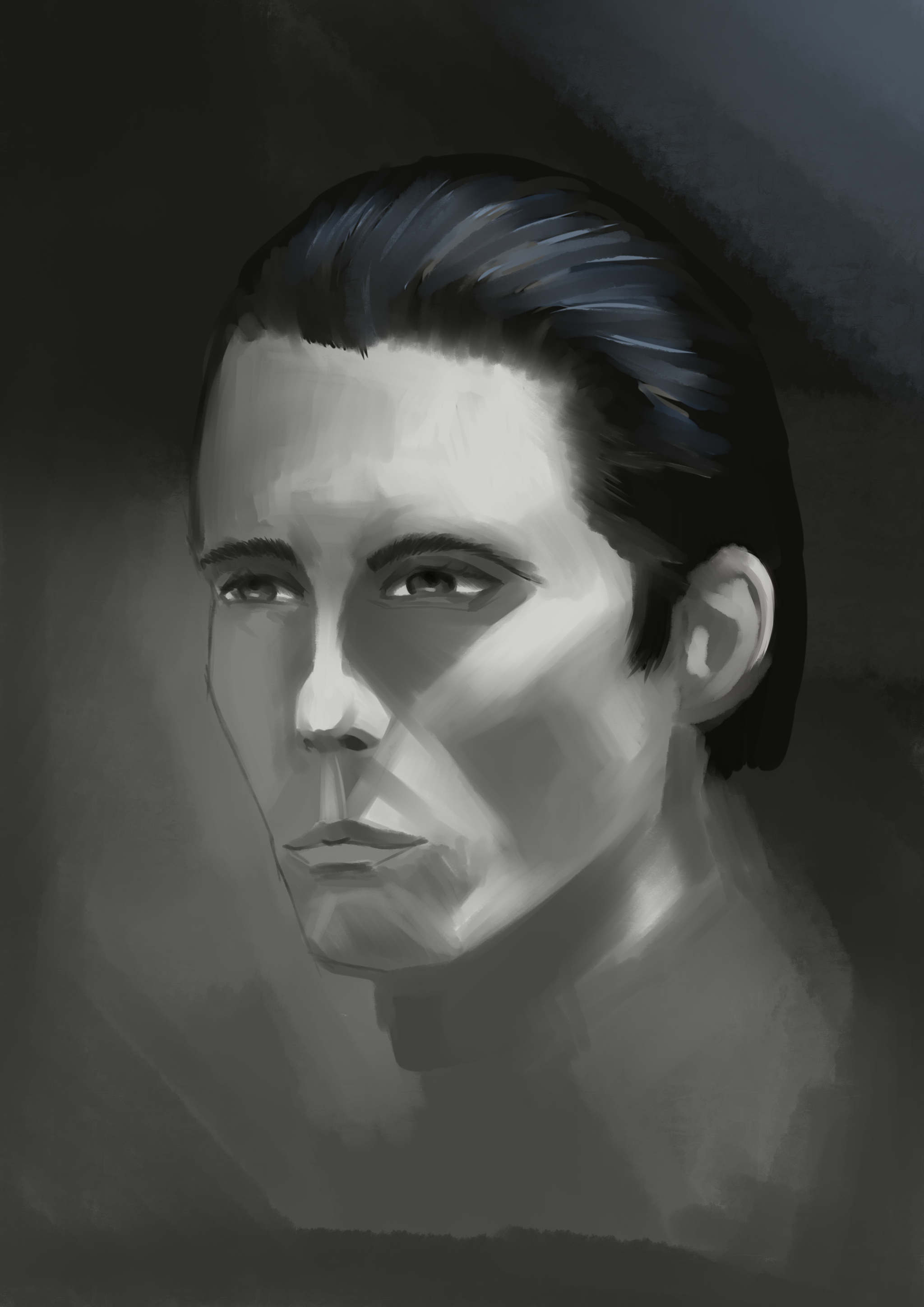 Christian Bale from the movie Equilibrium - My, Beginner artist, Junior Academy of Artists, Christian Bale