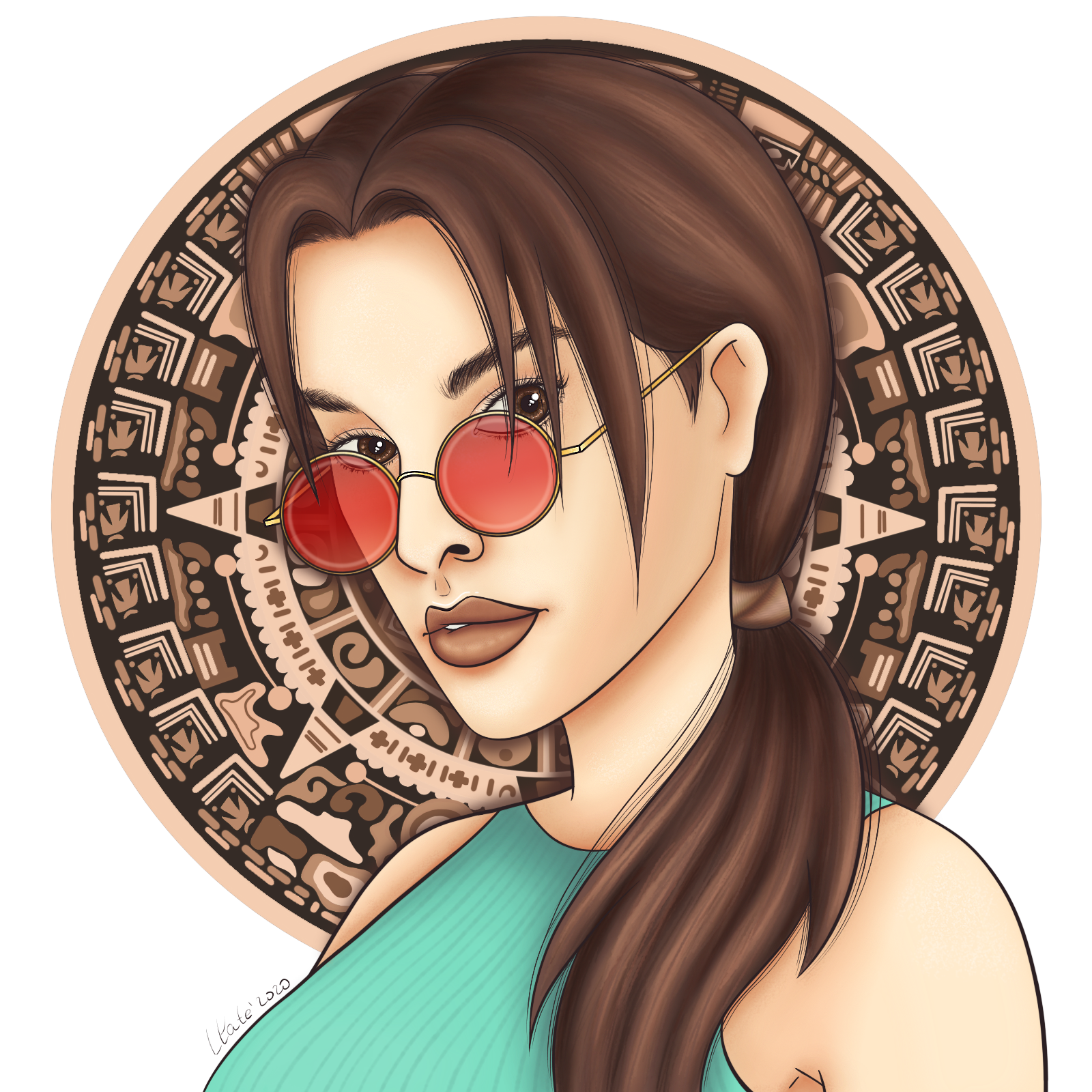 Lara Croft - My, Drawing, Digital drawing, Lara Croft, Tomb raider, Art