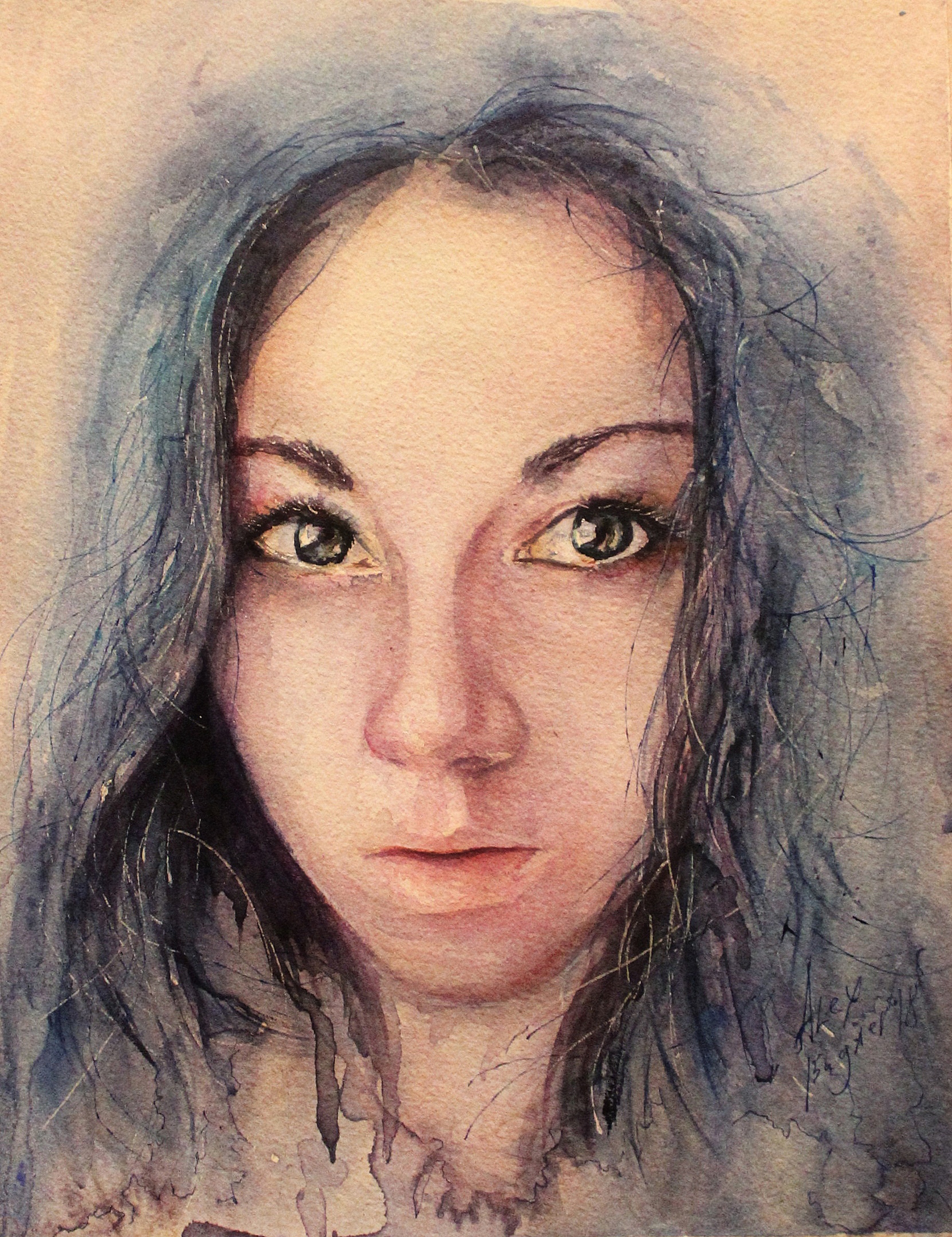 Portraits in watercolor - My, Painting, Watercolor, Creation, Portrait, Beautiful girl, Longpost