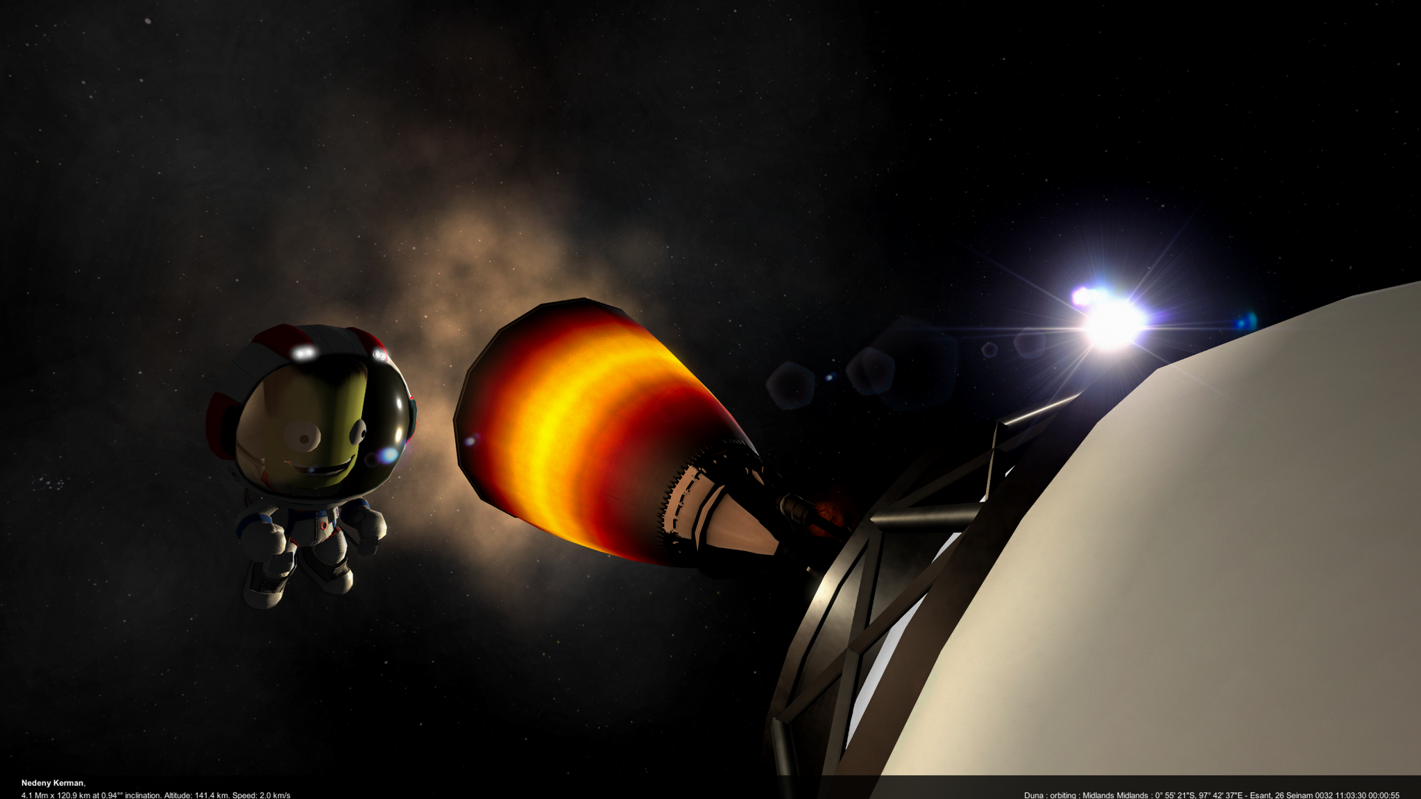 Astratea. Stage 2. Action. (Kerbal Space Program, career with JNSQ) - My, Kerbal space program, Games, Space, Longpost