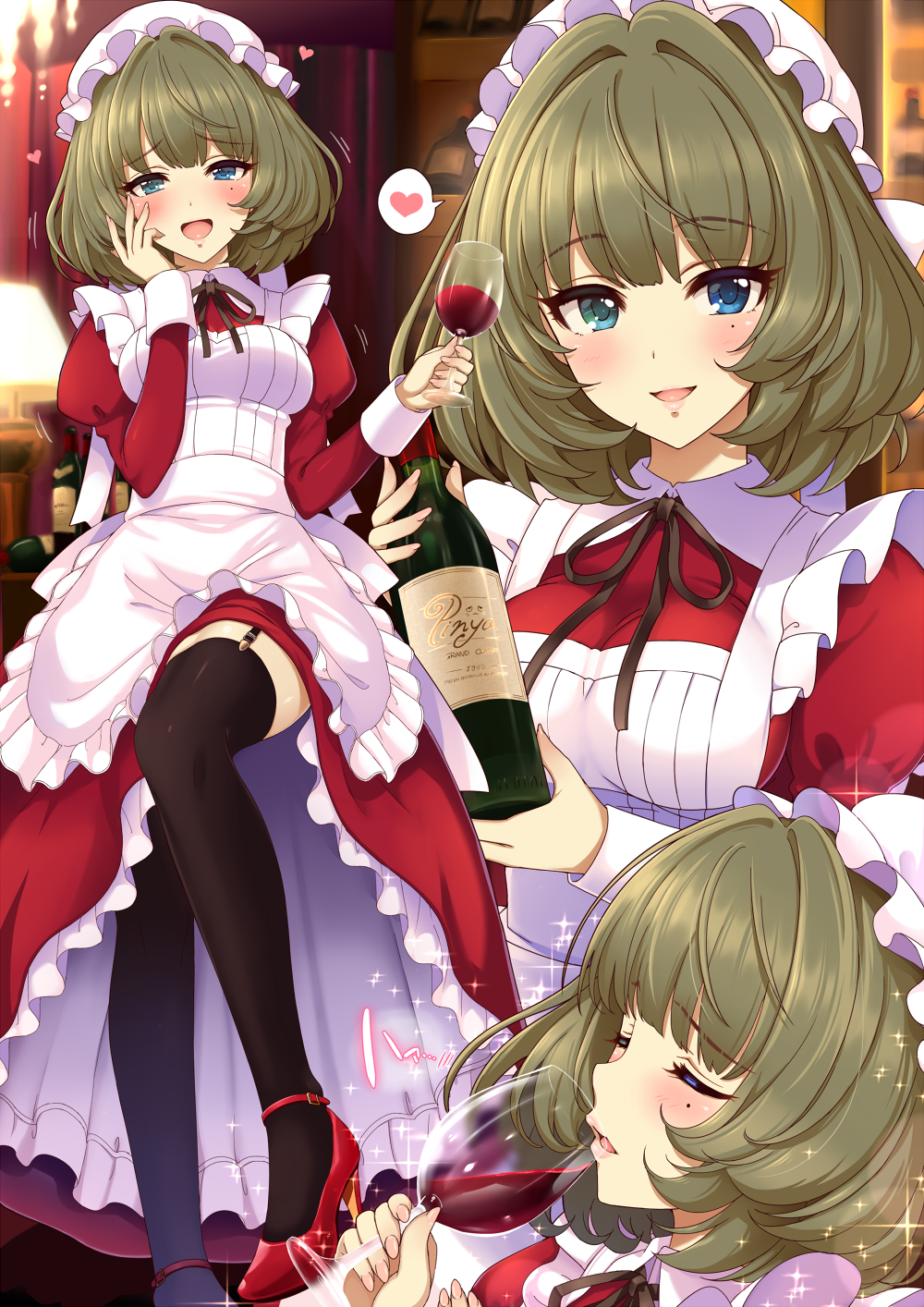 Kaede - Takagaki Kaede, Горничная, Idolmaster Cinderella Girls, Аниме, Anime Art