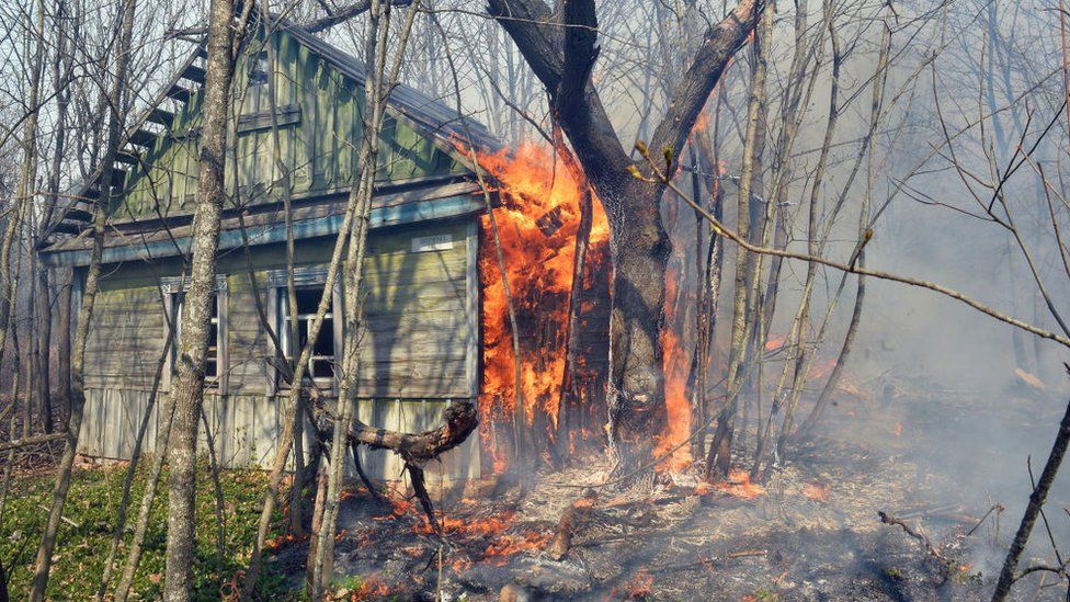 Fires currently raging in the Chernobyl Zone - Chernobyl, Fire, Video, Longpost