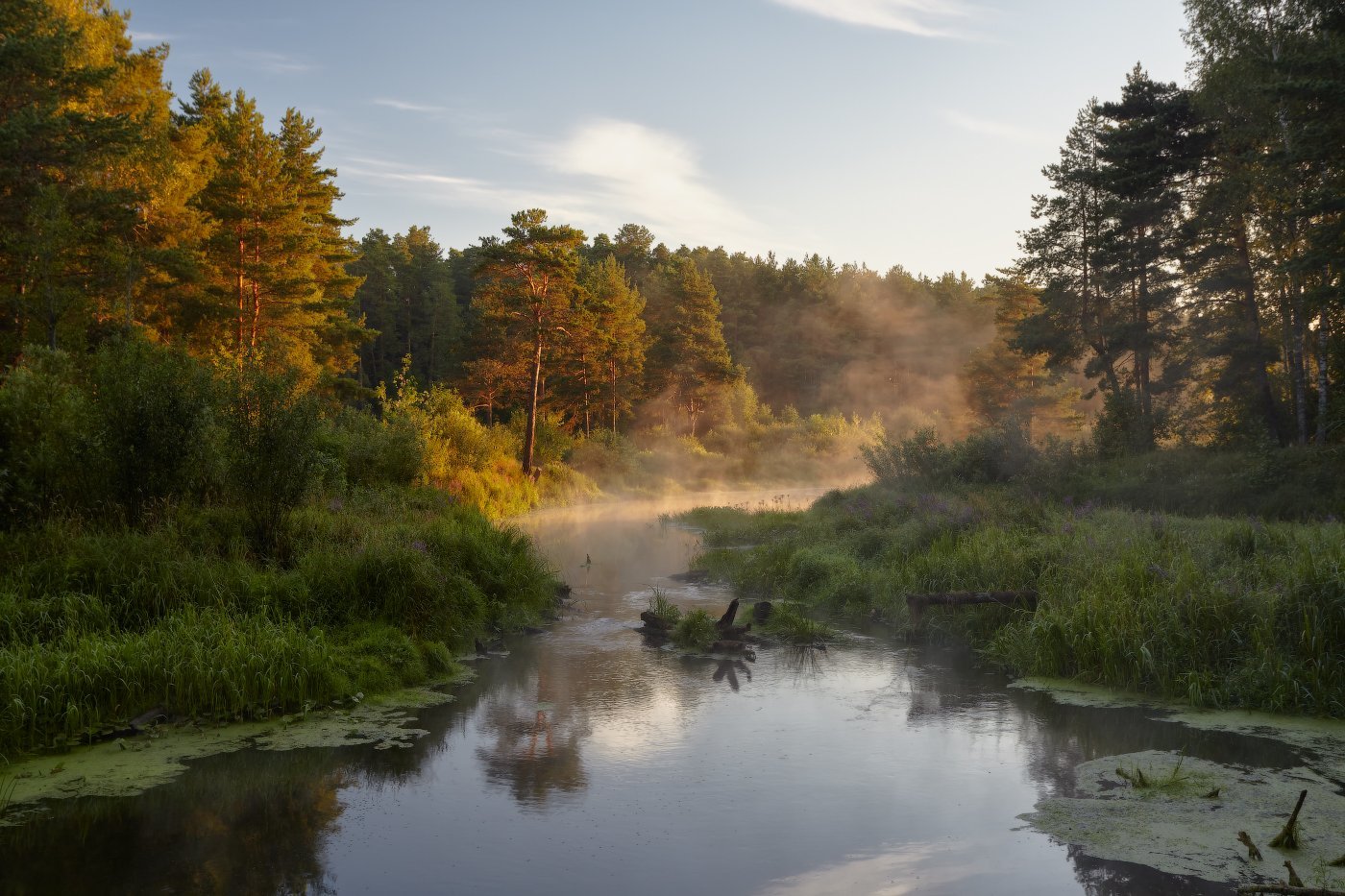 Река Нерская . Рассвет - Владимирская область, Река, Вода, Рассвет, Природа, Фотография