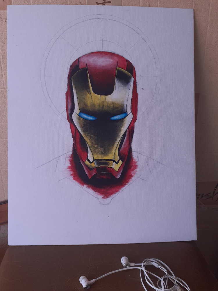 A friend wrote... - Artist, Longpost, Painting, iron Man