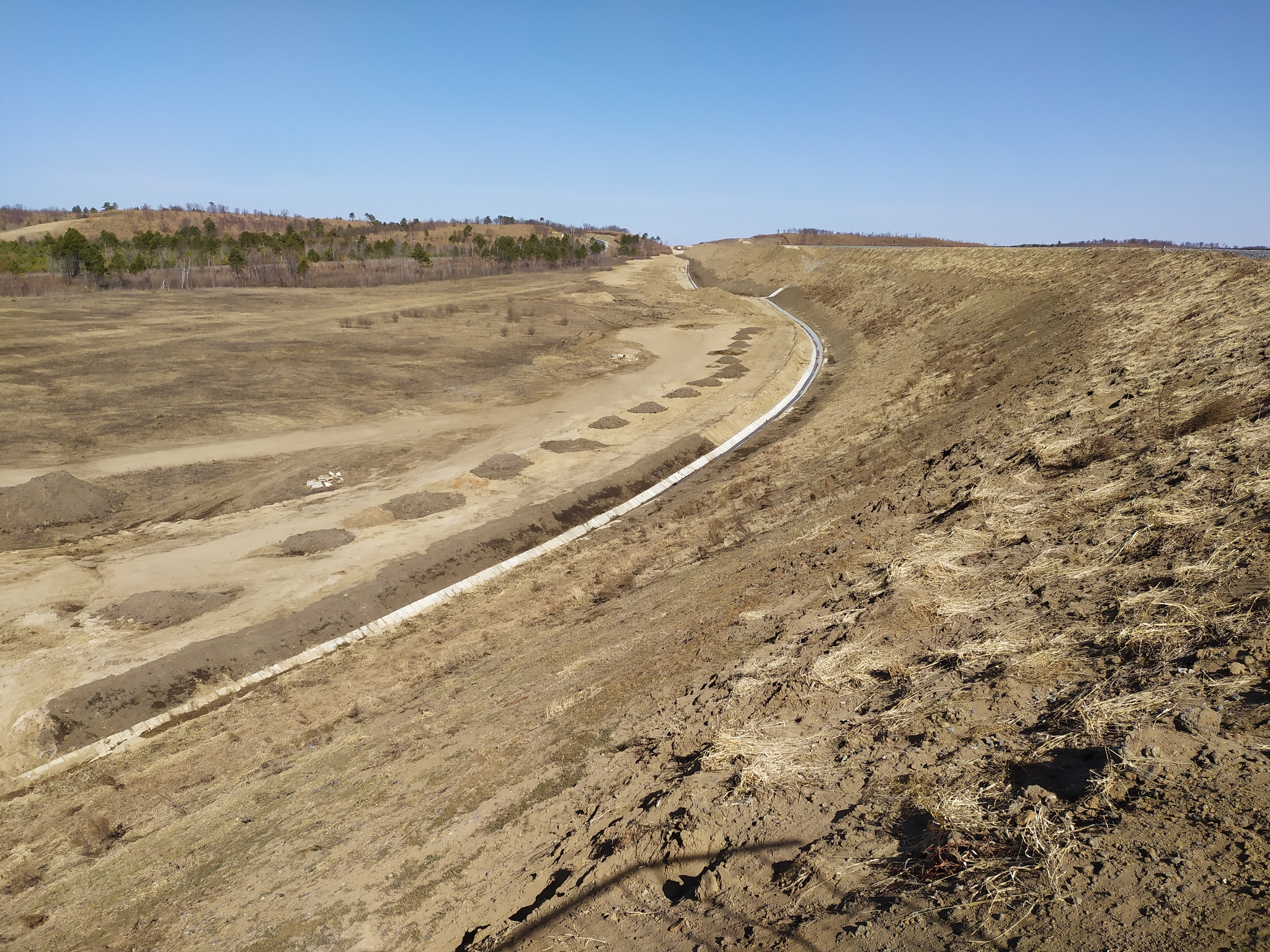 Great Amur Wall - My, Embankment, Railway, Height, Amur region, stairway to Heaven, Longpost