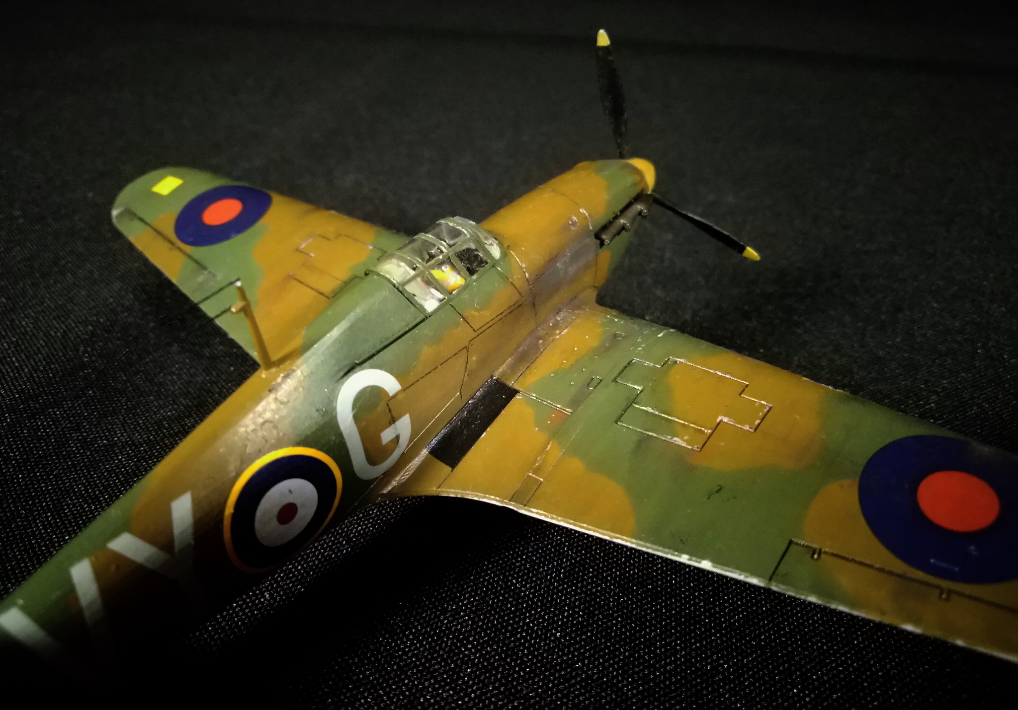 Hurricane in English. Hawker Hurricane Mk.I - My, Stand modeling, Prefabricated model, Aircraft modeling, Story, The Second World War, Battle of Britain, Fighter, Longpost