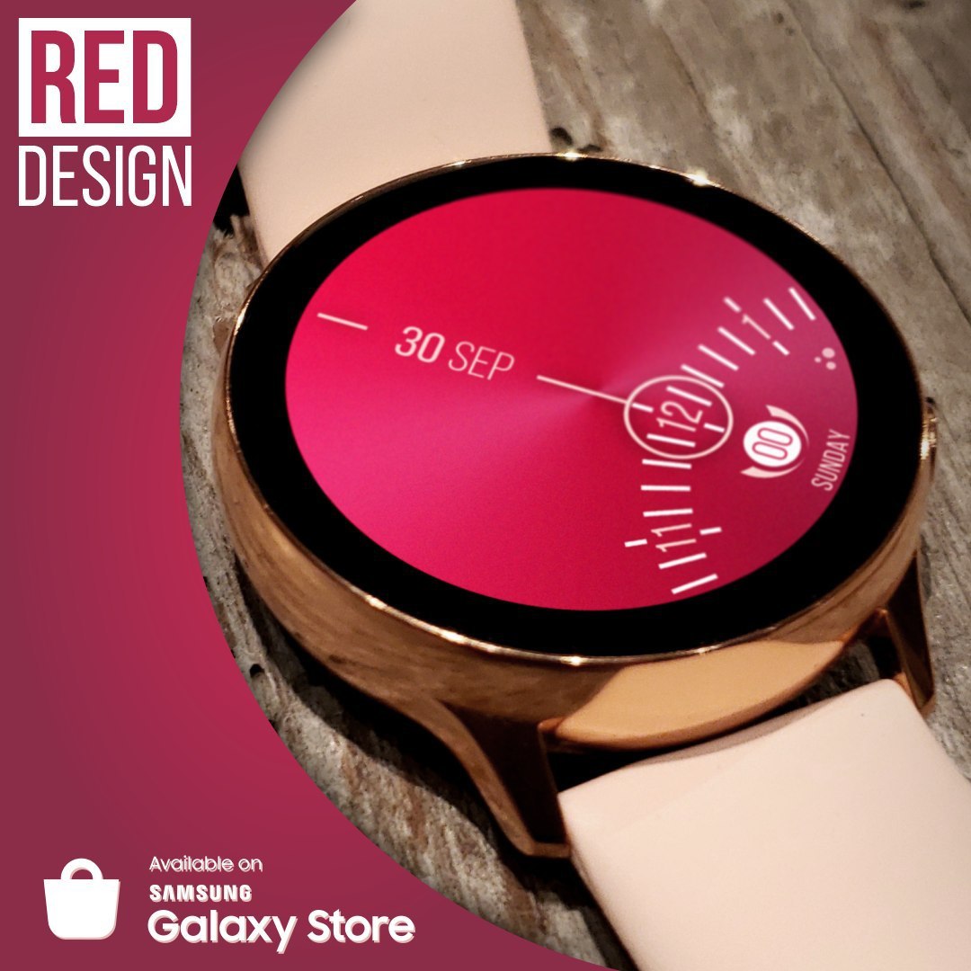 RED- Dial design for Samsung Galaxy Watch - My, Samsung, Watchface, Samsung Galaxy, Samsung galaxy Watch, Galaxy Watch, Clock face, Smart watch, Freebie