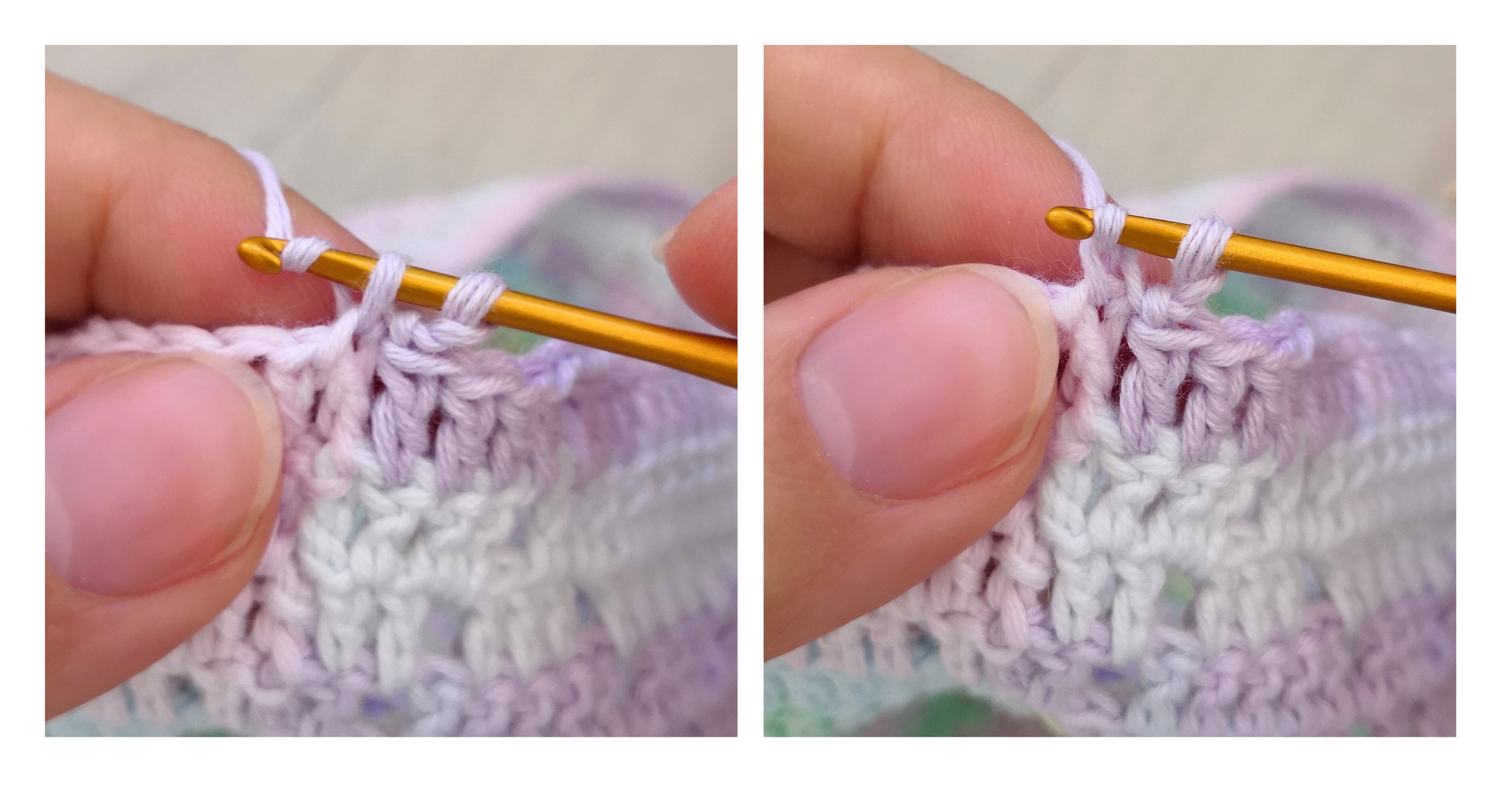 Invisible rise stitch for knitting in the round - My, Crochet, Knitting, Fillet knitting, Needlework, Master Class, Video, Longpost, Needlework with process