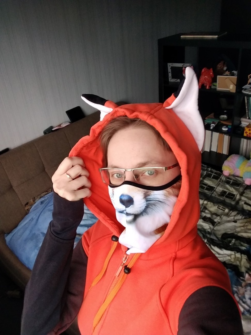 The image must be complete! - My, Accessories, Bandana, Fox, A bike