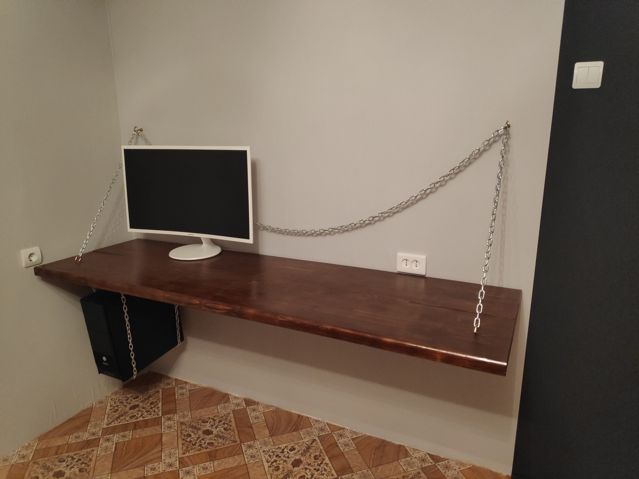 DIY table - My, With your own hands, Workplace, Longpost, Needlework with process, Woodworking