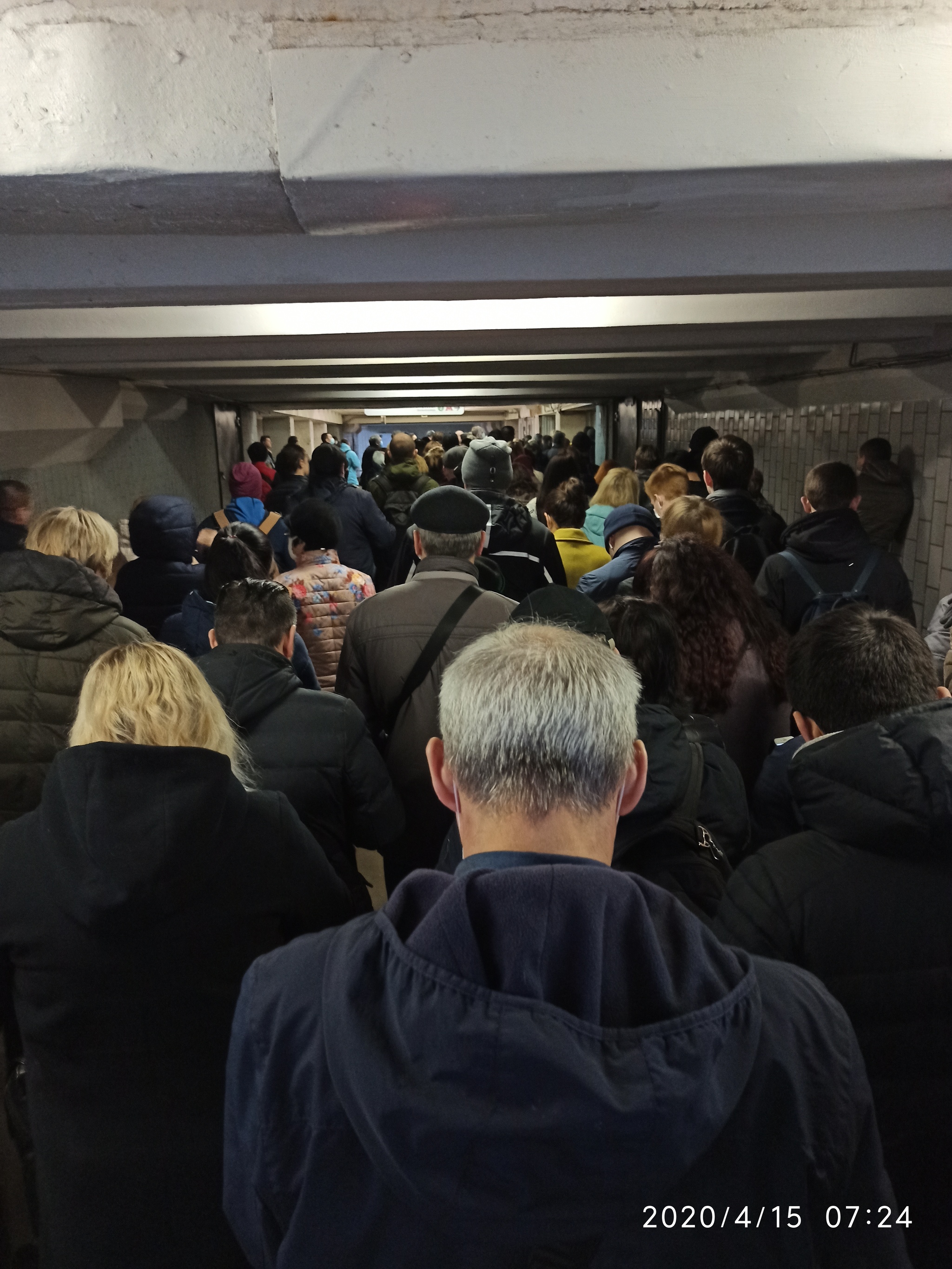 Entering passes and checking them creates a crush of crowds of people when entering the metro. And huge traffic jams. We are waiting for a new outbreak of cases - My, Quarantine, Coronavirus, Metro, Moscow, Longpost, Skip