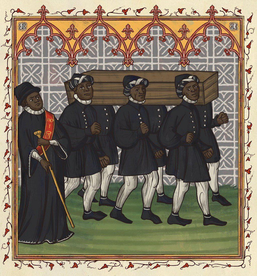 Memes adapted for the Middle Ages - Images, Memes, Dancing Undertakers, Middle Ages, Longpost, Girl and five blacks, Suffering middle ages