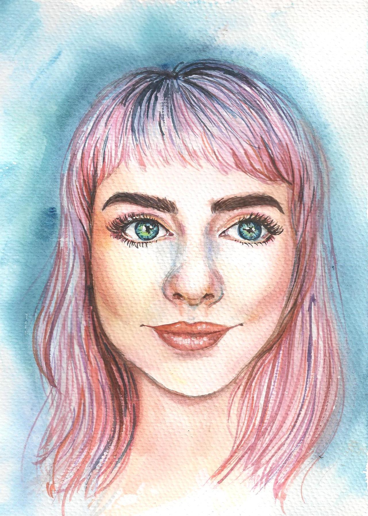 I'll draw a portrait - My, Portrait by photo, Portrait, Watercolor, Longpost